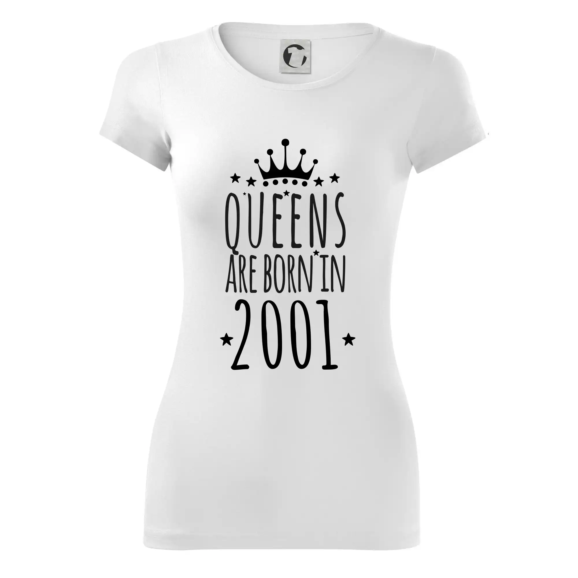 Trička s ročníkom 2001 - Queens are born in 2001 - Dámske tričko Glance - Priliehavejší strih