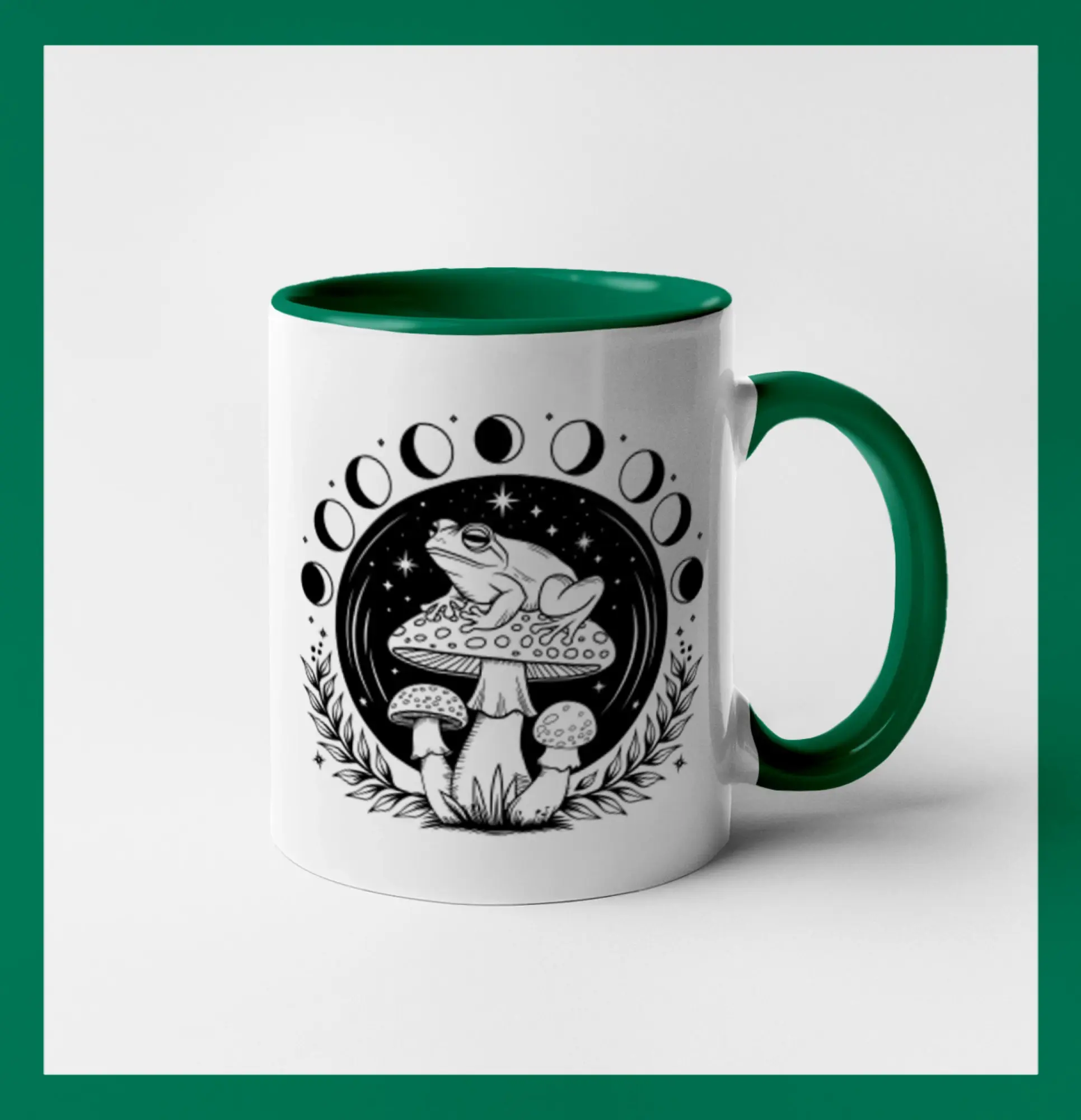 Tričká s motívmi ktoré frčia na internete - Goblincore fázy mesiaca - Hrnček 