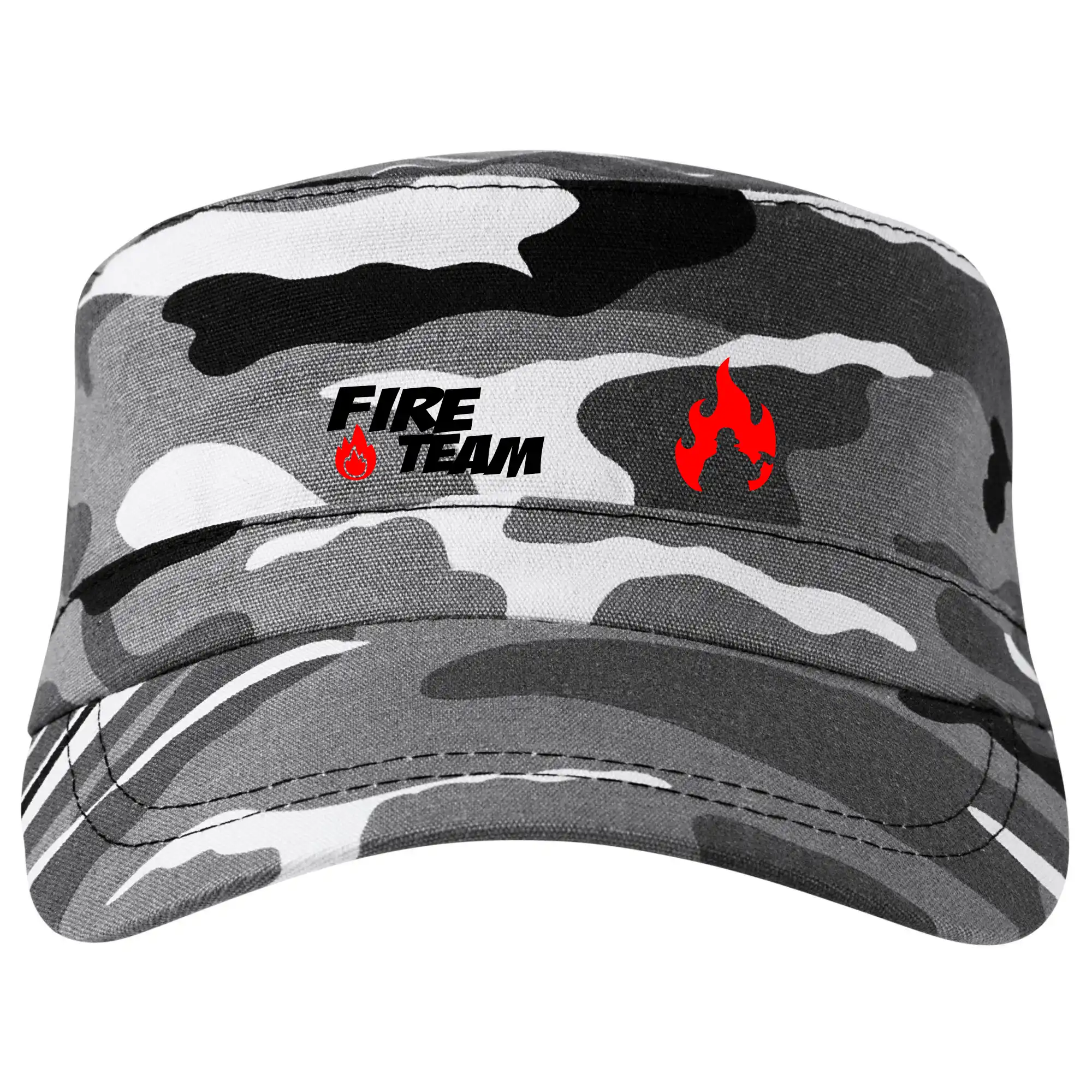 Originálne tričká pre hasičov - Fire Team plamen - Šiltovka CAMO