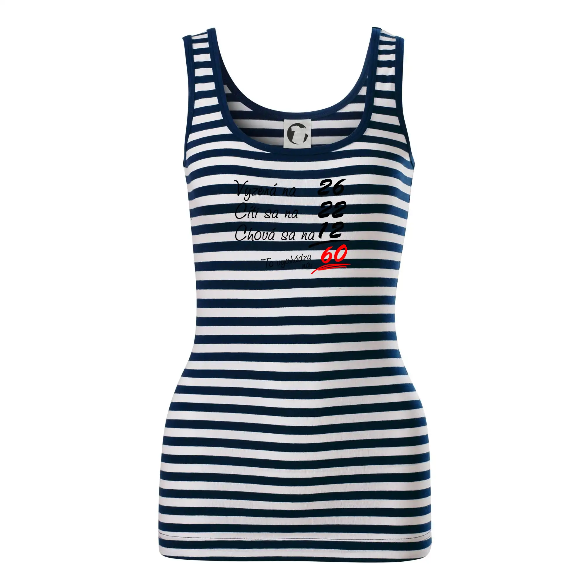 Tričko k 60. narodeninám - Vyzerá, cíti sa, chová sa - 60 rokov - Sailor tielko na vodu