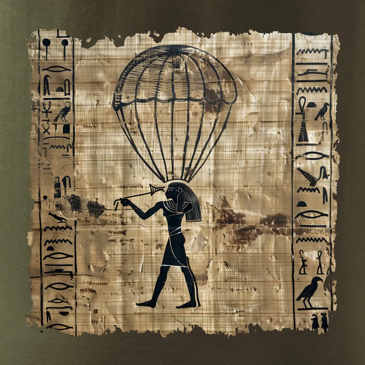 Egyptské hieroglyfy parašutista