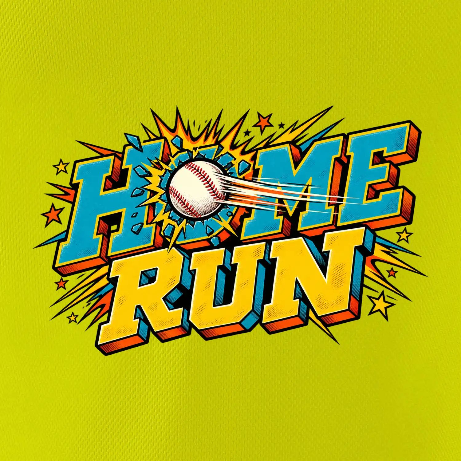 Home run komiksový nápis