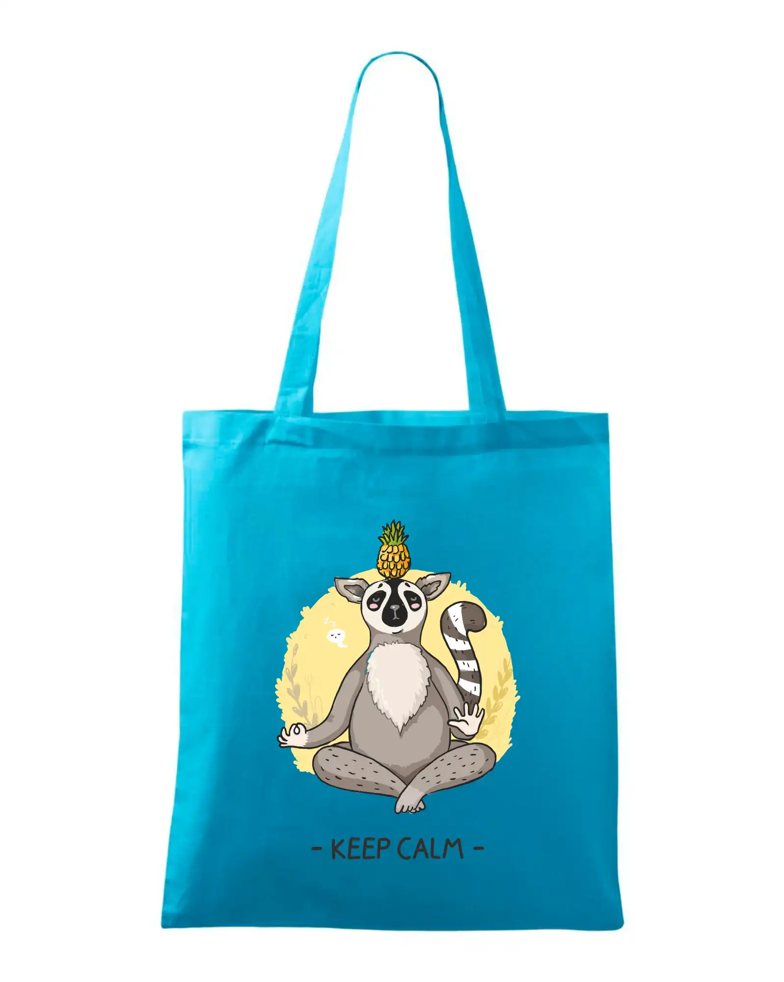 Tričká na jógu - Yoga - keep calm kreslený - Taška bavlnená