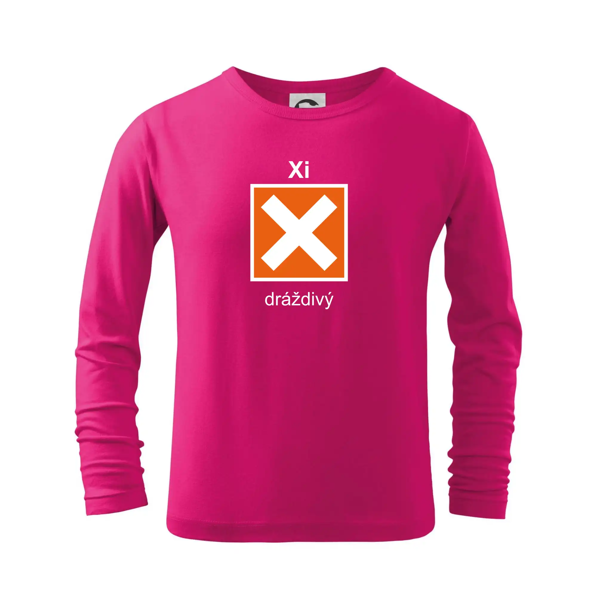Grafické tričká - Xi Dráždivý - Výstražná tabuľka na tričku - Tričko detské Long Sleeve