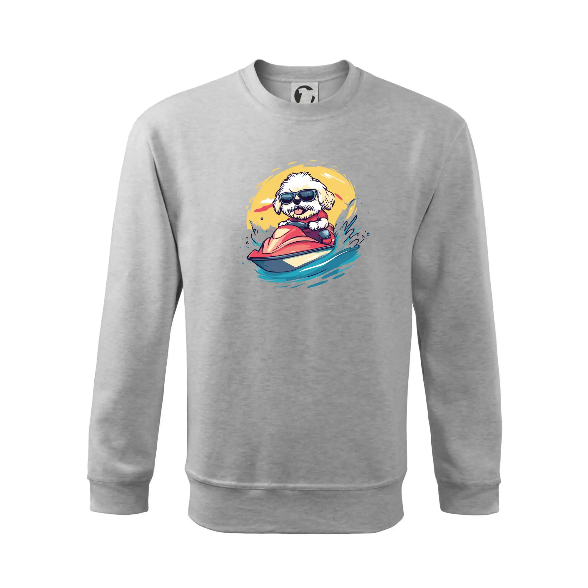 Lhasa Apso na vodním skútru