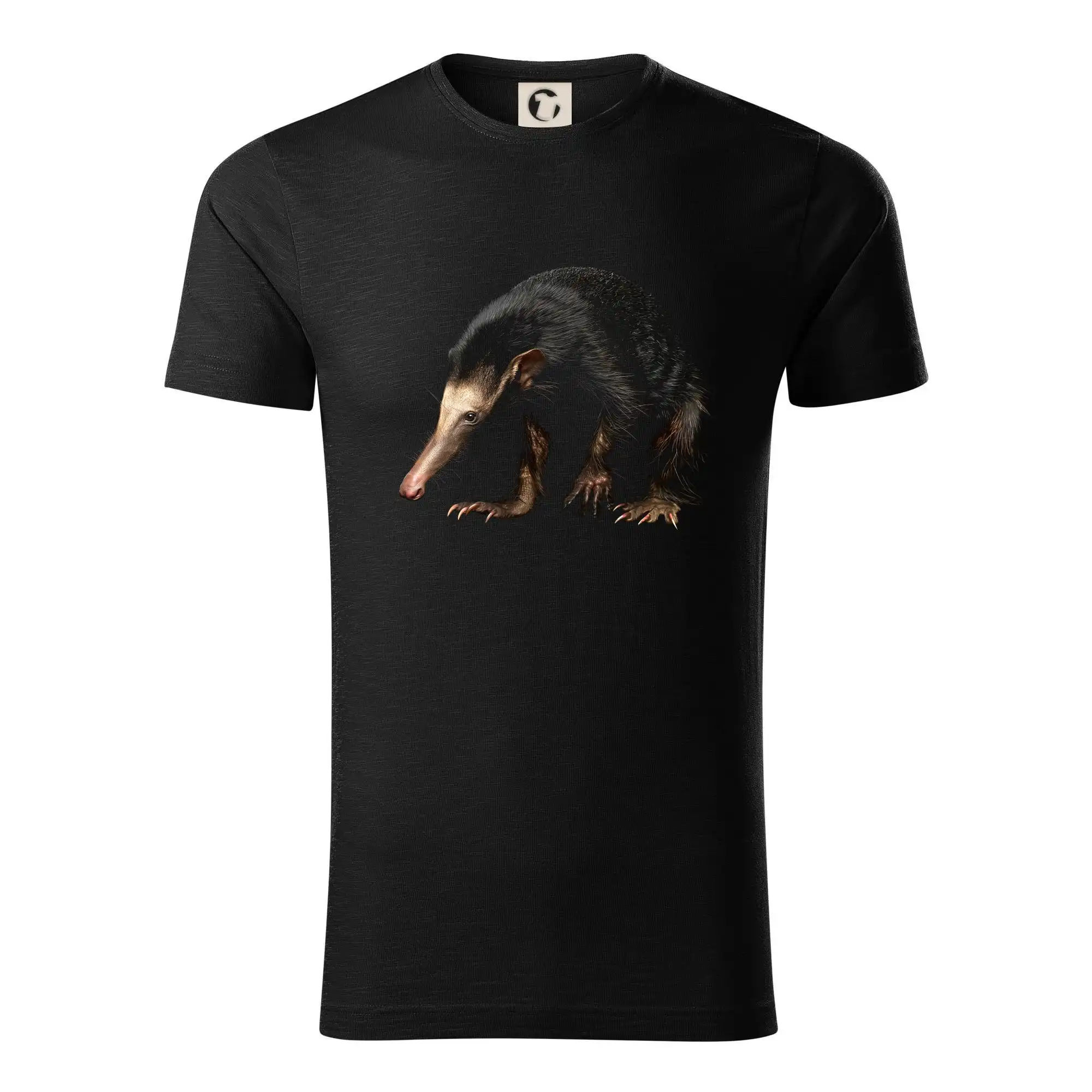 Tričká so zvieratami - Mravčiar čierna fotka - Tričko z organickej bavlny