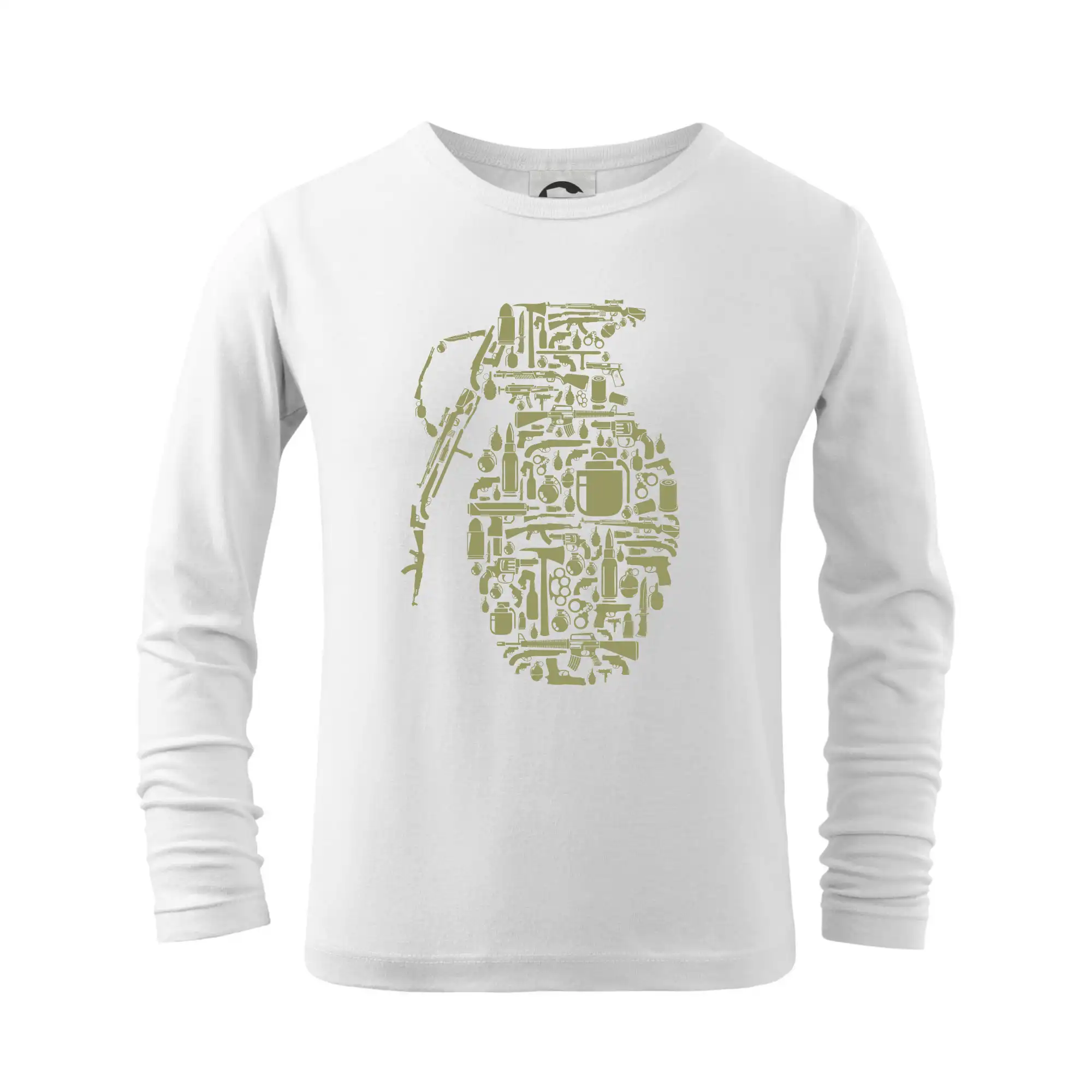Vojenská tričká s potlačou - Granát ikony - Tričko detské Long Sleeve