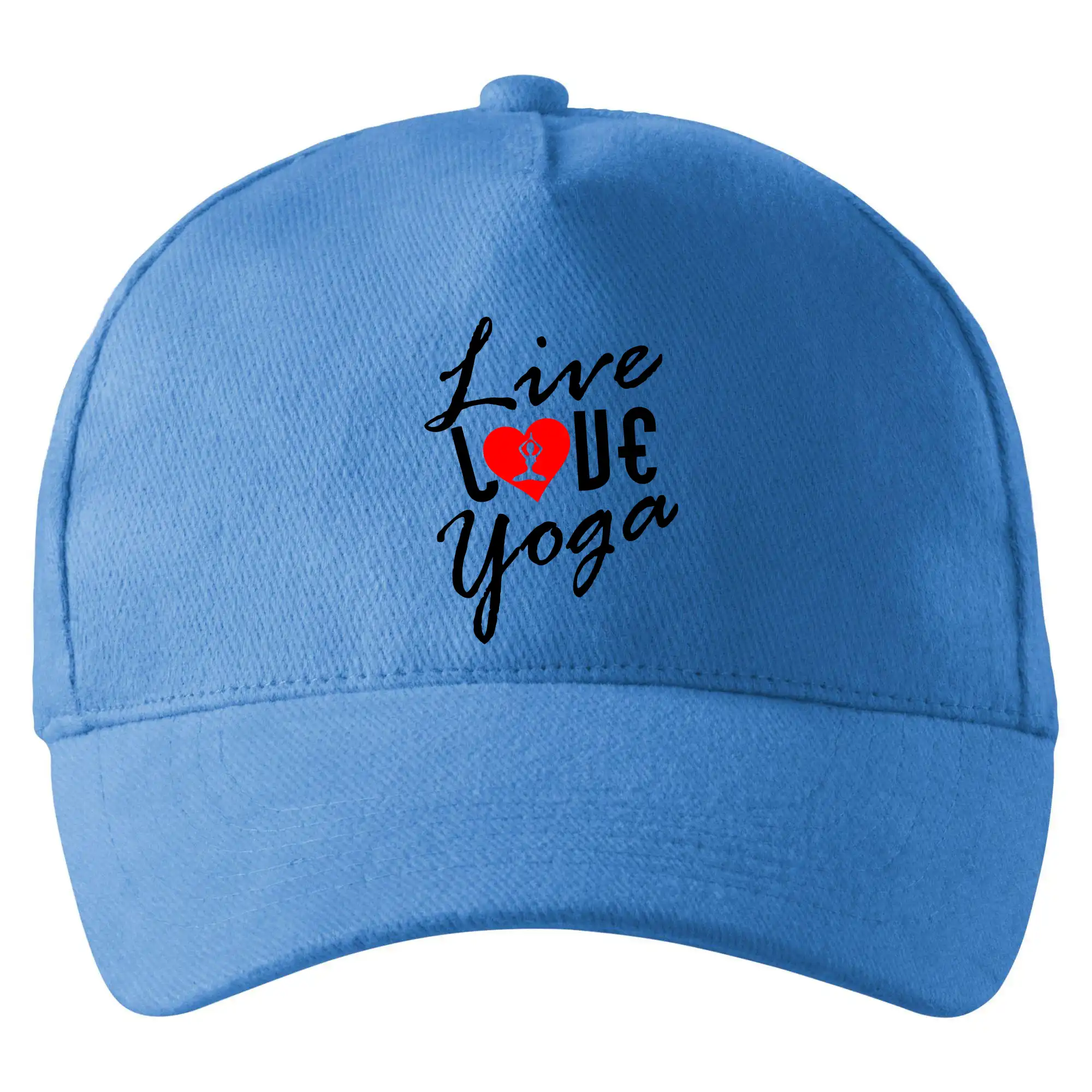 Tričká na jógu - Live Love Yoga - Šiltovka so zahnutým šiltom a mosaznou sponou