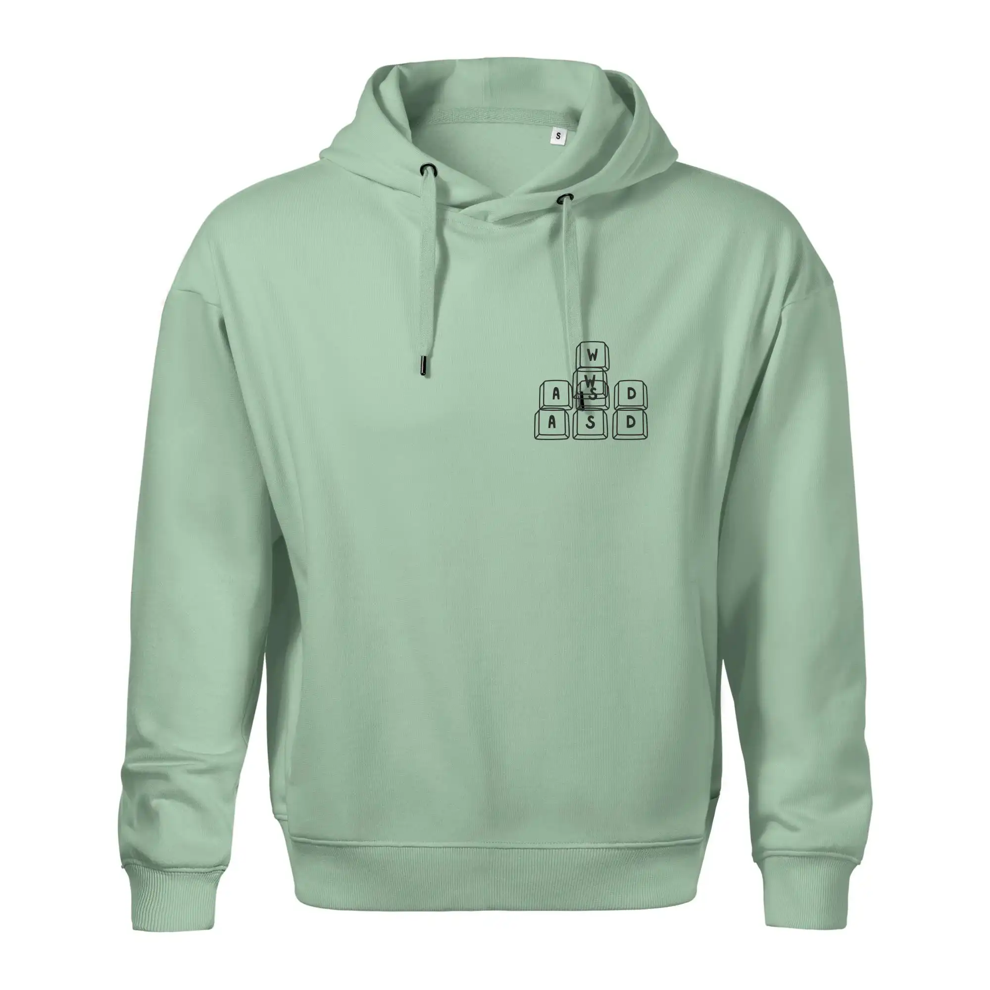 Tričká pre ajťákov - WASD klávesy - prso - Oversized mikina pánska Moon - kratšia + širšia