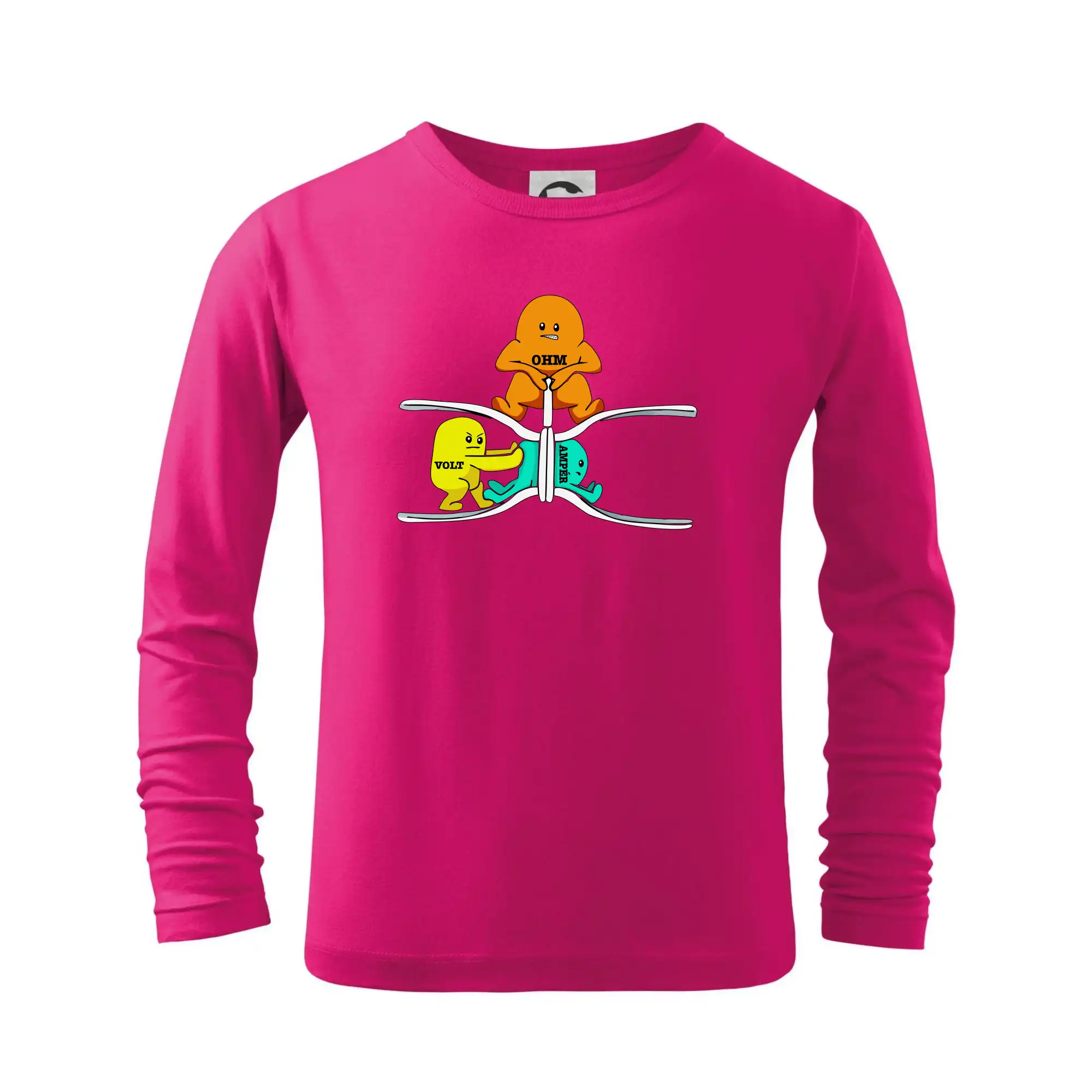 Vtipné tričká do práce - Elektrina v praxi - Tričko detské Long Sleeve
