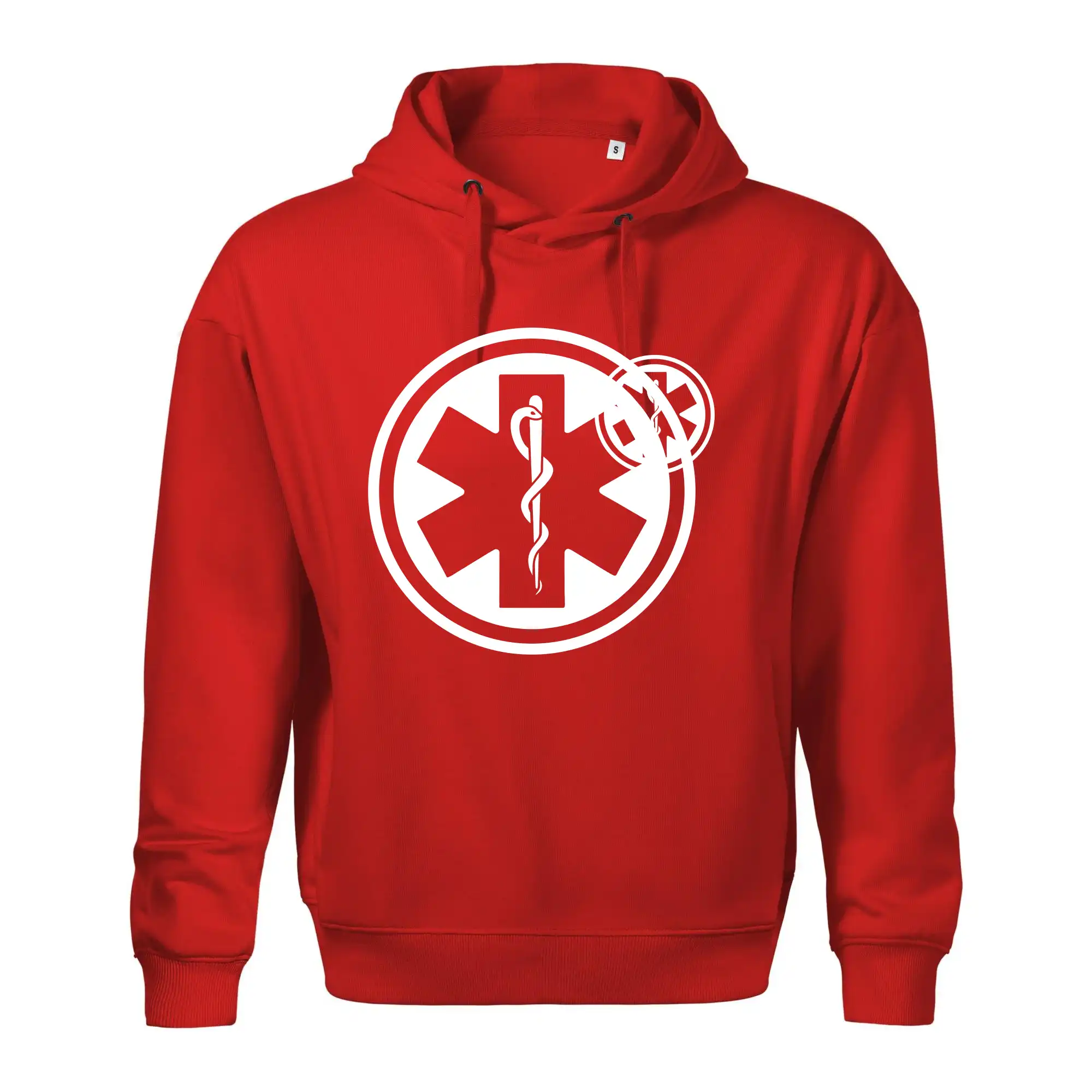 Tričká a mikiny pre záchranárov a lekárov - Kvalitné oblečenie pre zdravotníkov - Rescue logo samostatné guľaté - Oversized mikina pánska Moon - kratšia + širšia