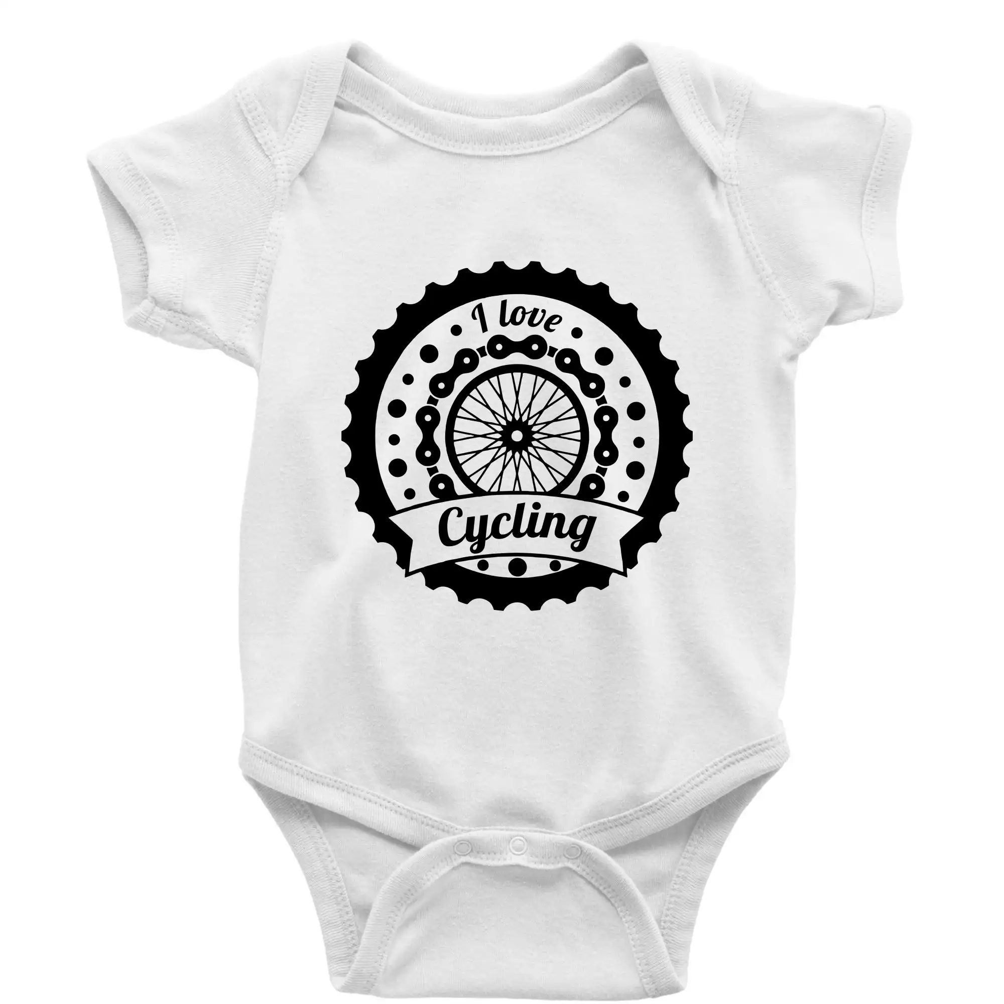 Tričko ako darček pre cyklistu - I love cycling - bicykel - Body dojčenské s krátkym rukávom
