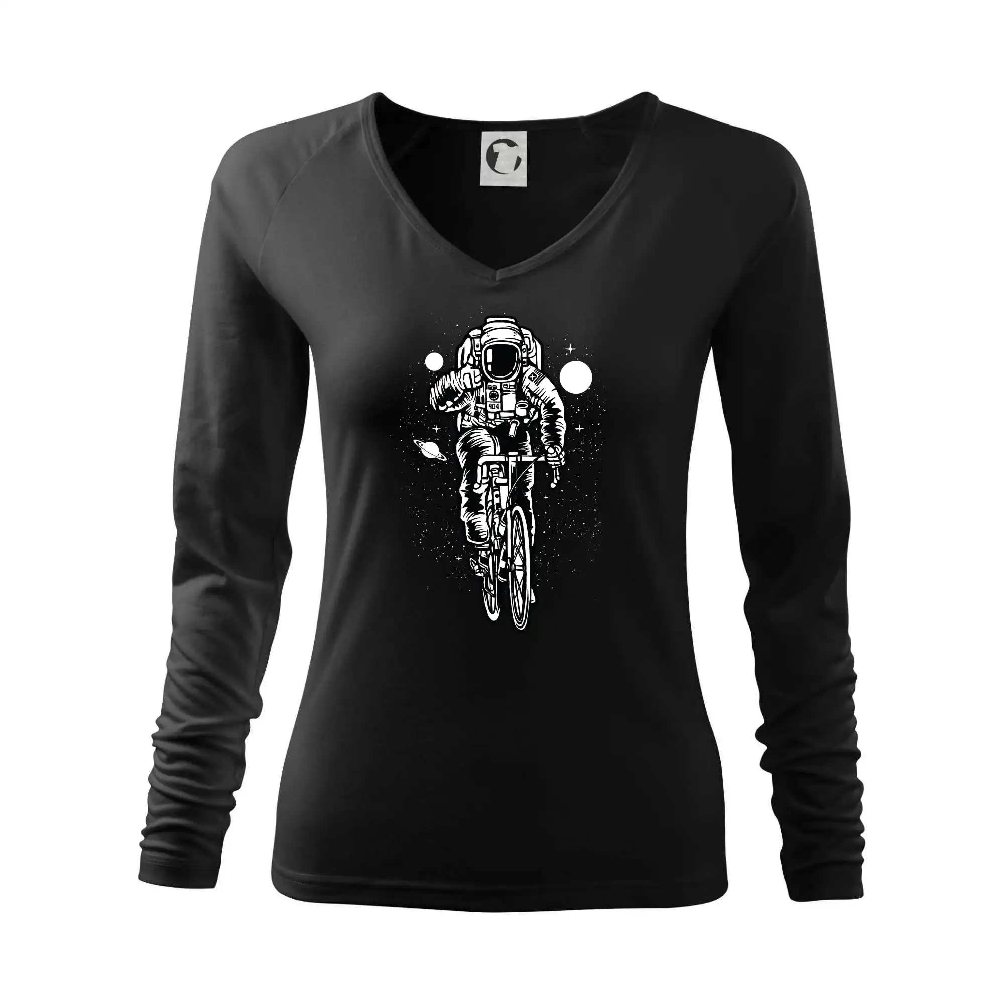Tričko ako darček pre cyklistu - Astronaut Bicycle - Tričko dámske Elegance