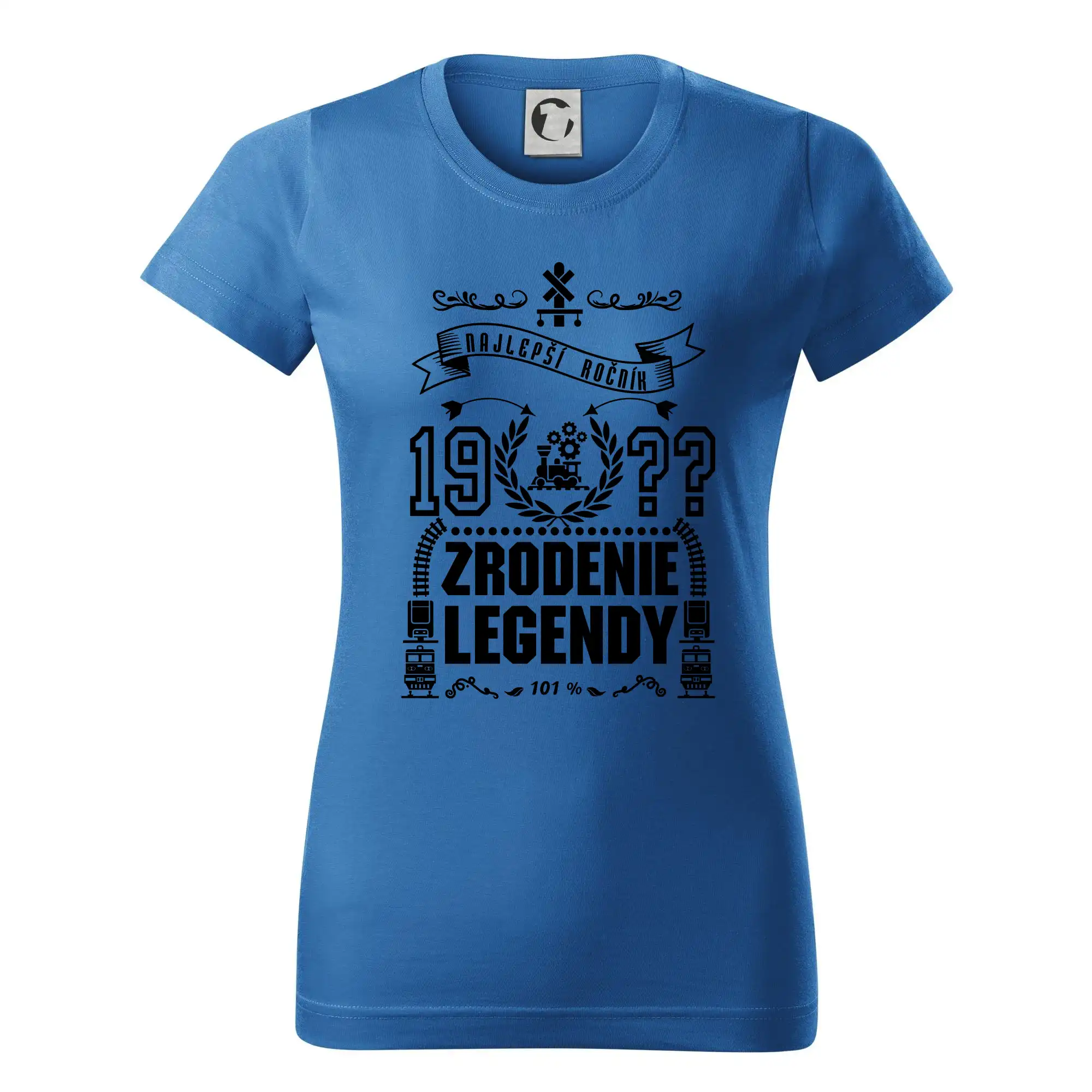 Trička Zrodenie legendy - Zrodenie legendy pre železničiarov - Dámske tričko basic - ľahko voľnejšie a dlhšie