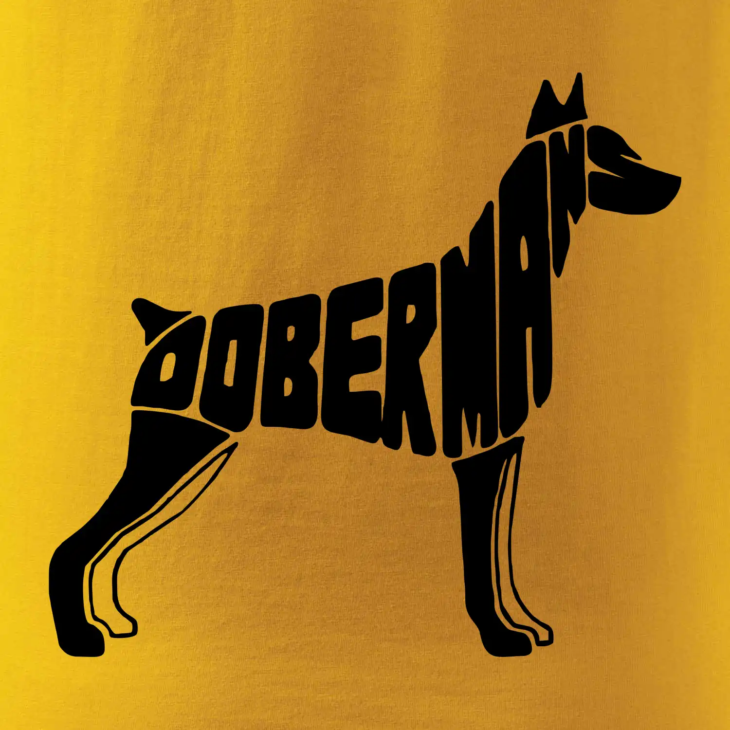 Dobrmans - nápis v tělě