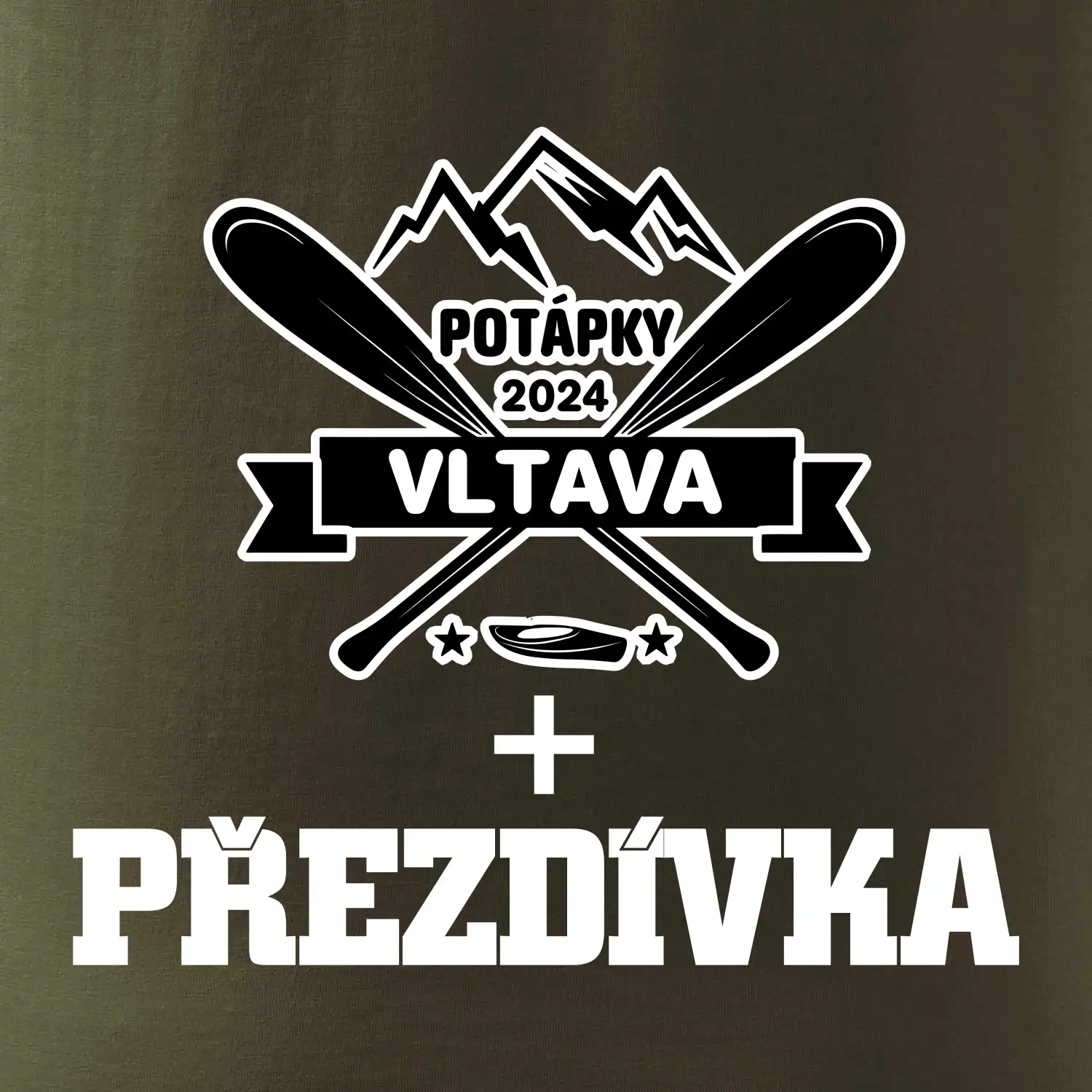 Na vodu - pádla hory (vlastní nápis)