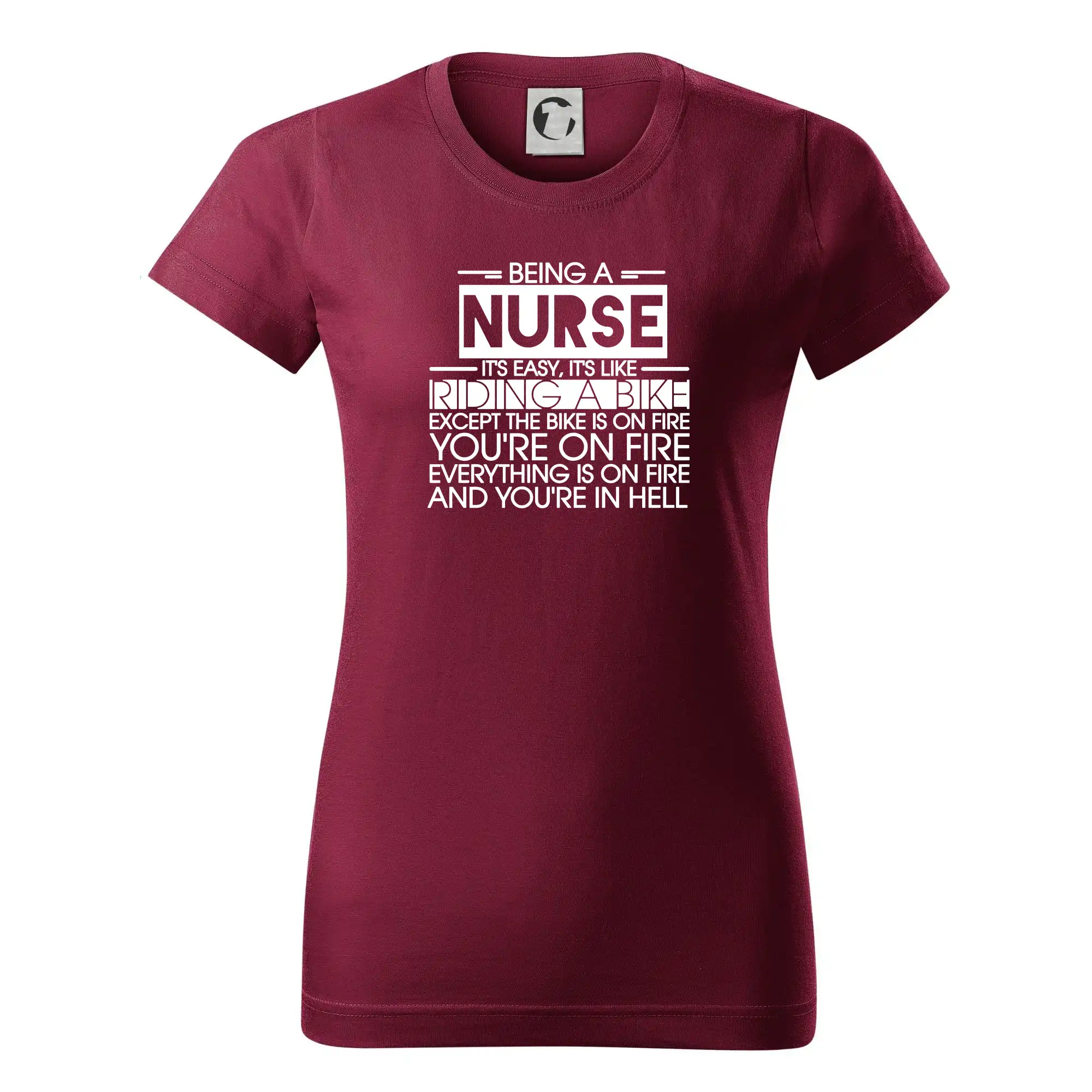 Being a nurse - bike - Dámske tričko basic - ľahko voľnejšie a dlhšie