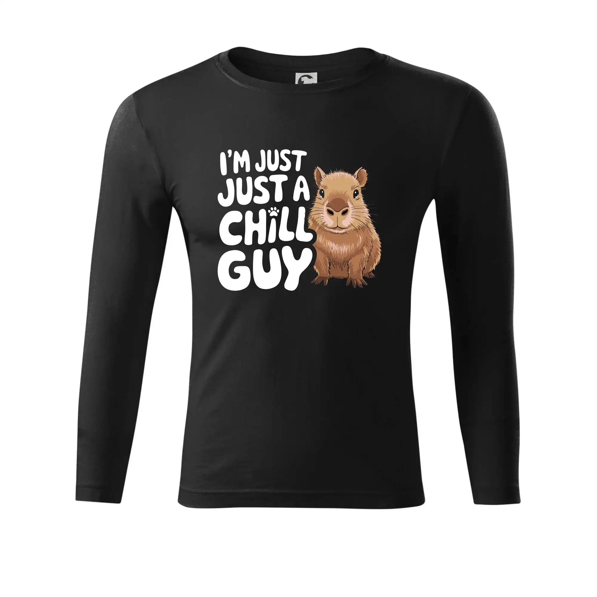 Tričká so zvieratami - Capybara I'm Just a Chill Guy - Tričko Progress s dlhým rukávom