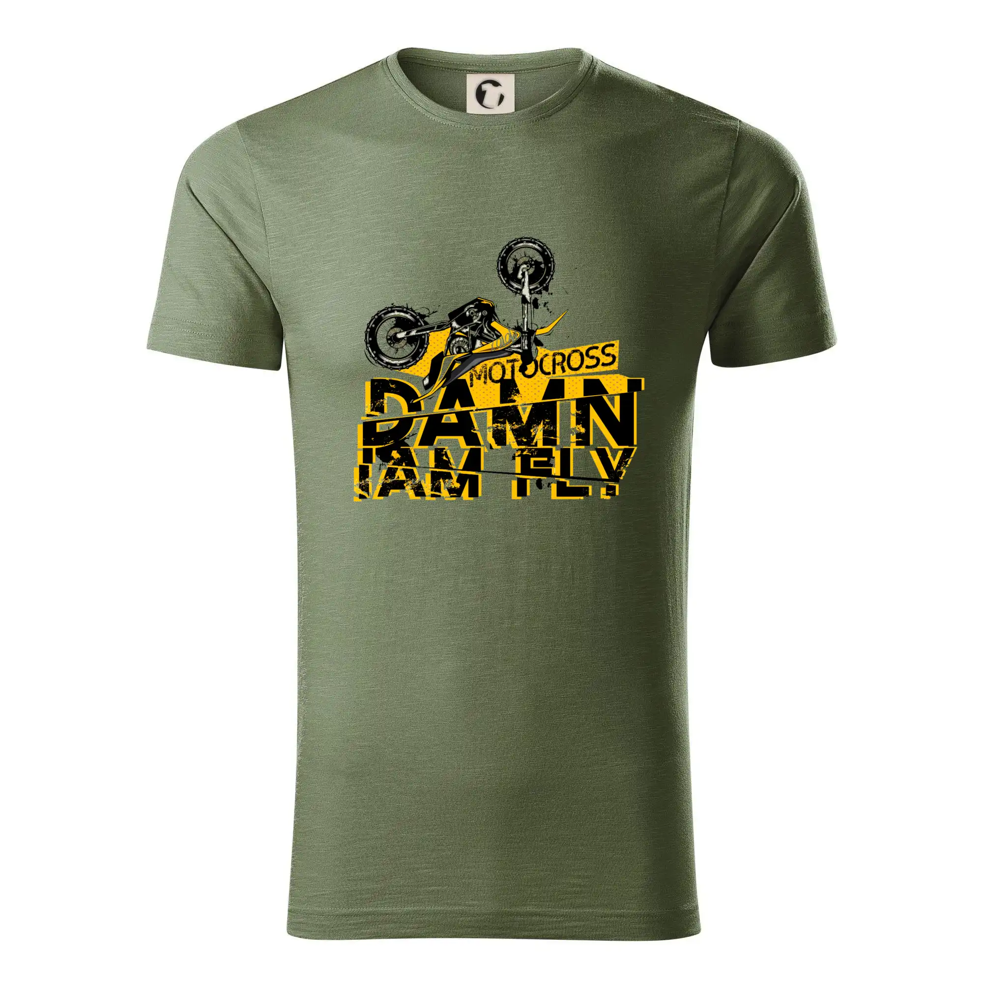 Motocross tričká - Motocross damn iam fly - Tričko z organickej bavlny