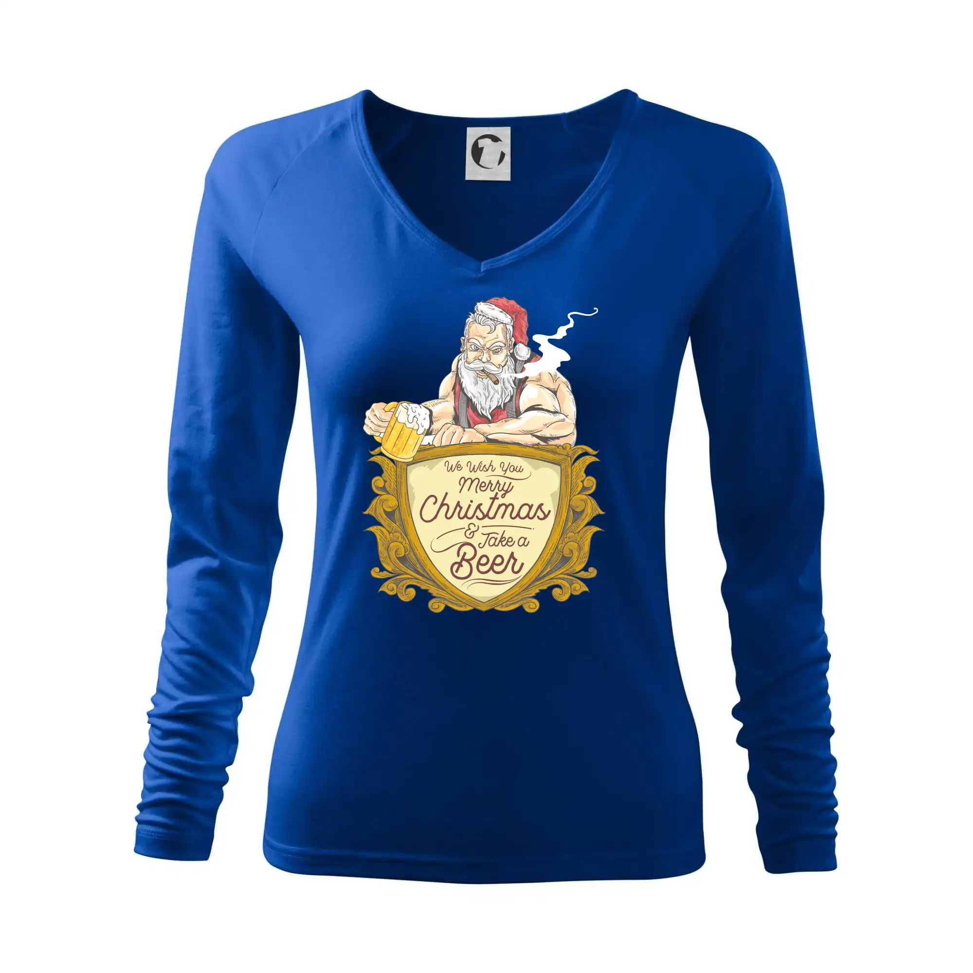 Vianočné tričká - Drsný Santa - Tričko dámske Elegance