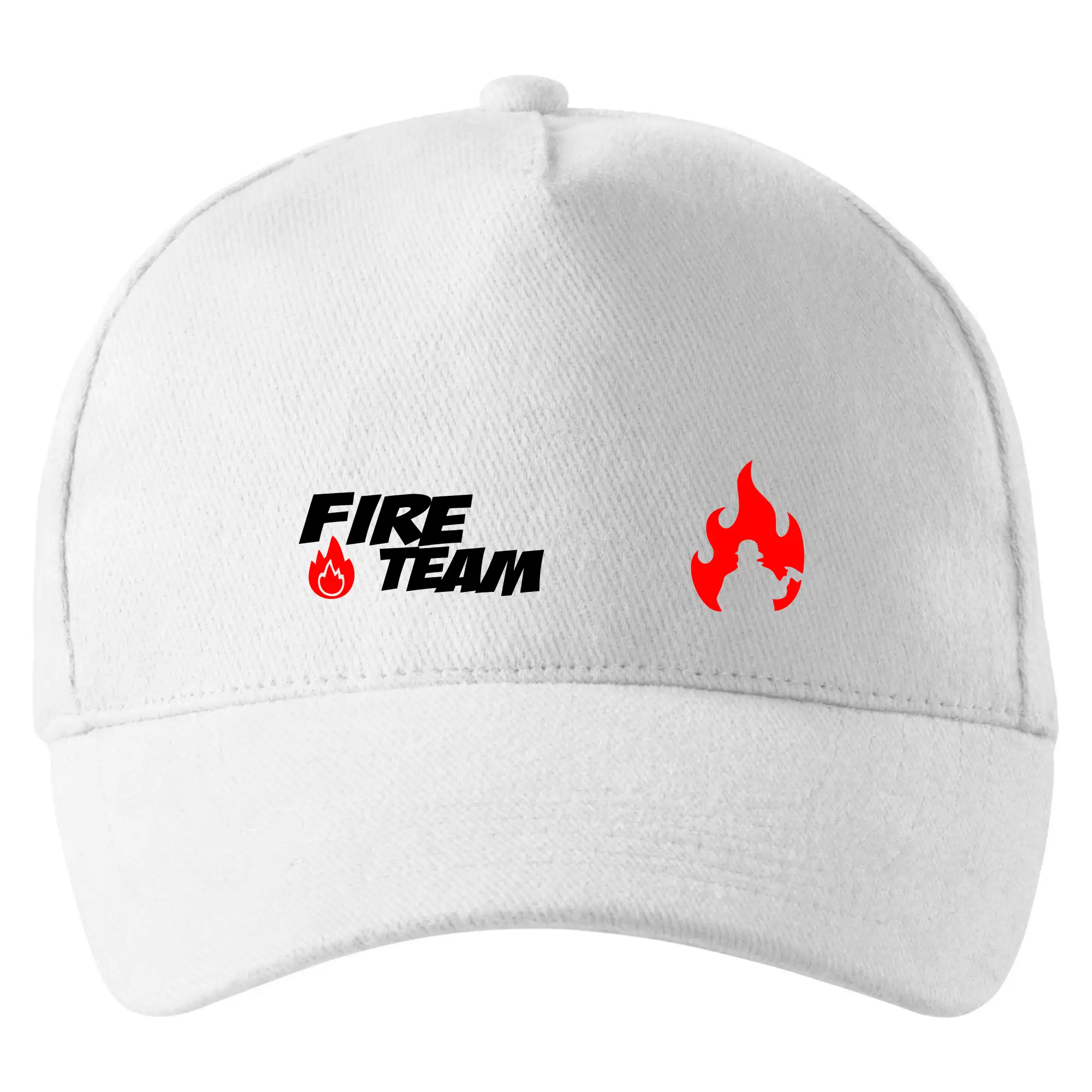 Originálne tričká pre hasičov - Fire Team plamen - Šiltovka so zahnutým šiltom a mosaznou sponou