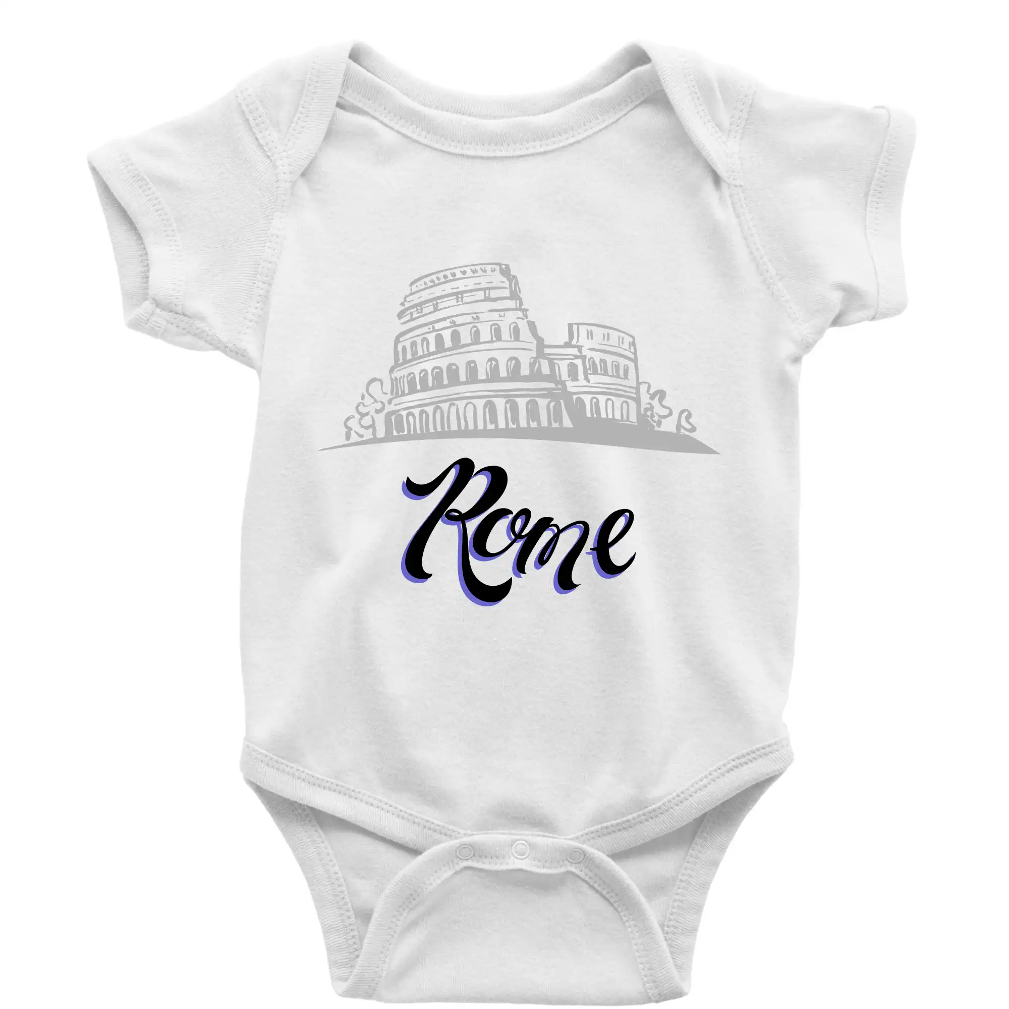 Tričká Taliansko - Roma Lettering - Body dojčenské s krátkym rukávom