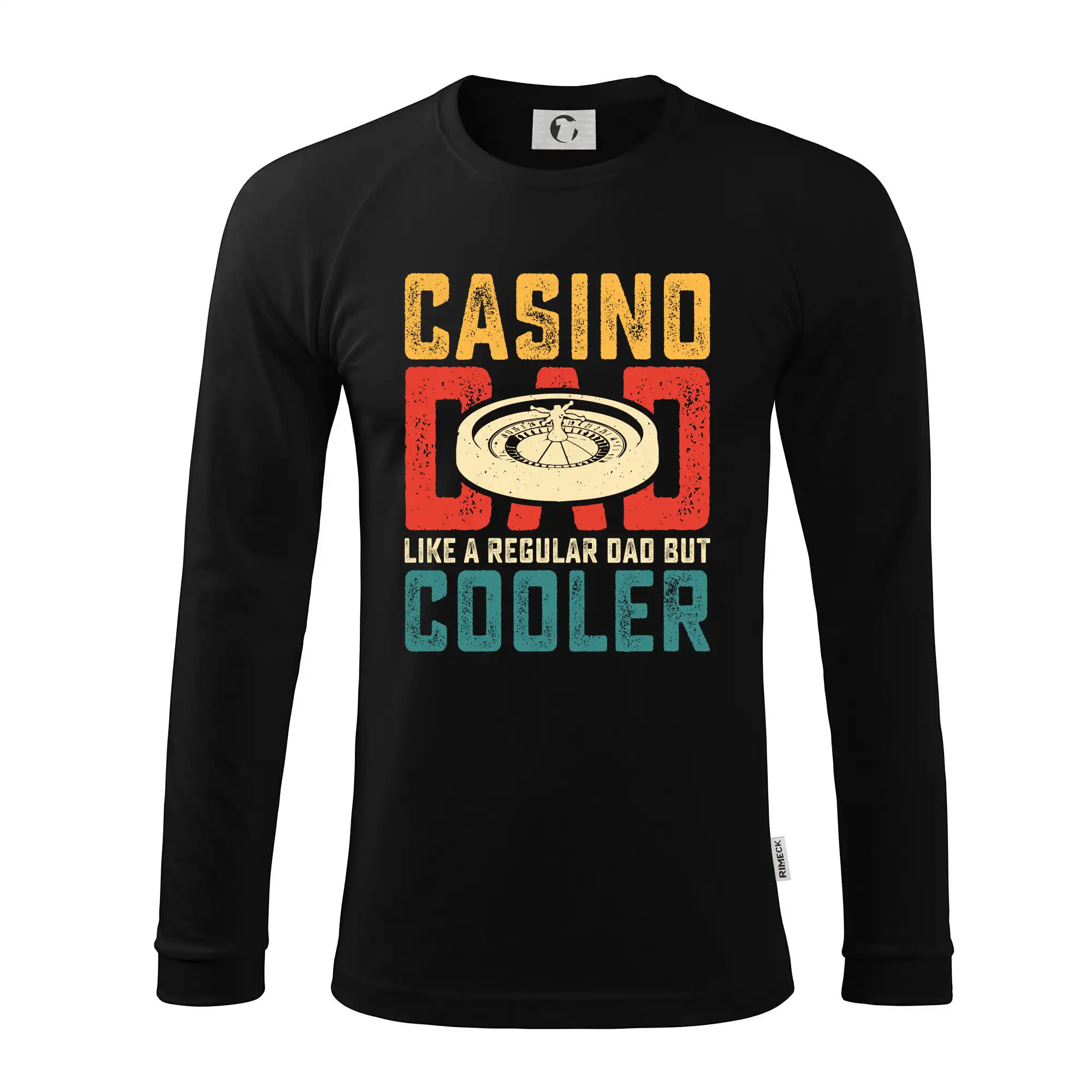 Poker tričká - Casino dad like a regular dad but cooler - Pánske tričko s dlhým rukávom LS130