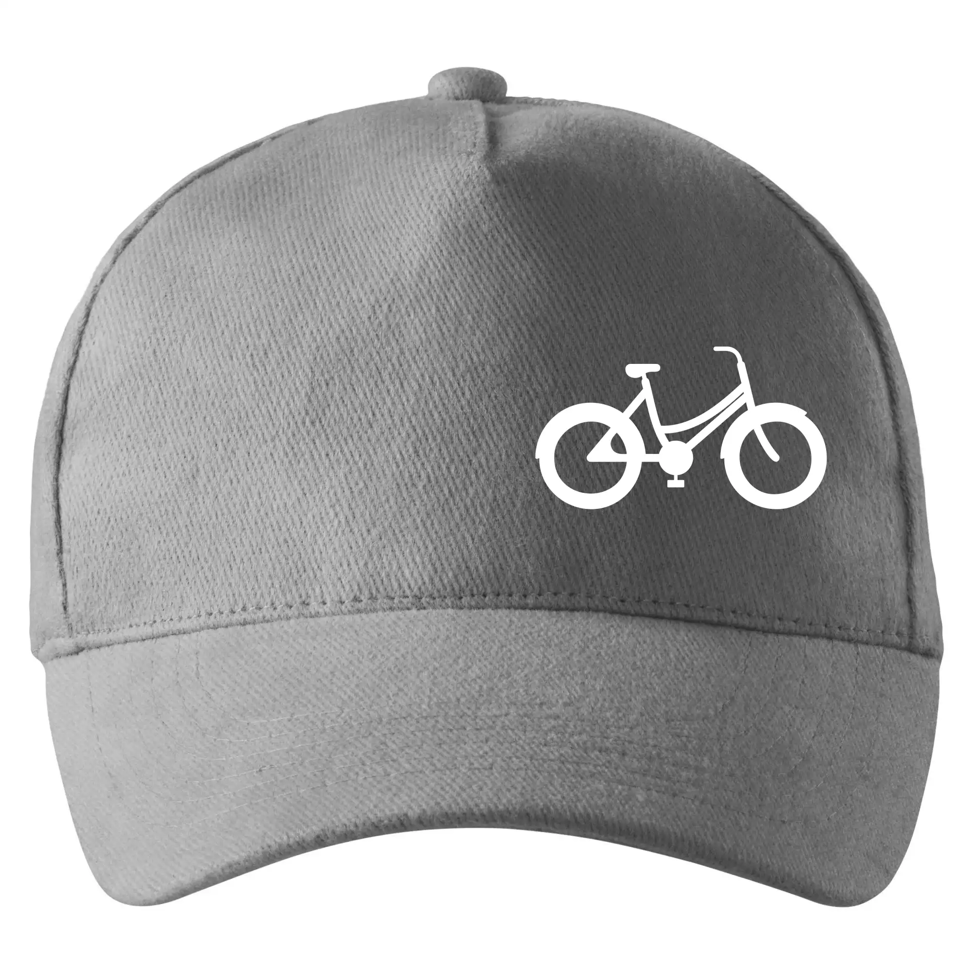 Tričko ako darček pre cyklistu - Obrázok kolesa na prsníku mestský bicykel - Šiltovka so zahnutým šiltom a mosaznou sponou