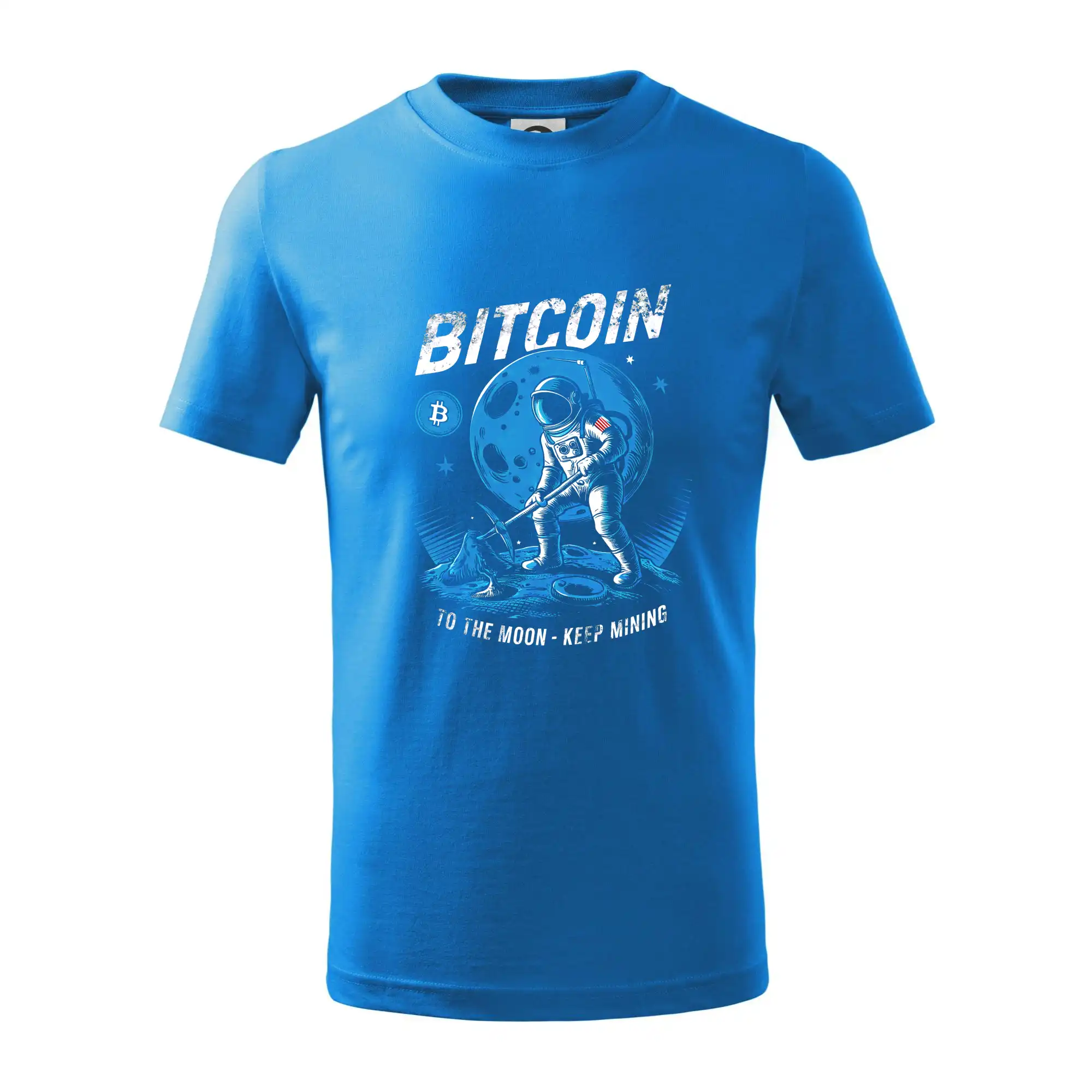 Botcoin to the moon - keep mining - Tričko detské bavlnené