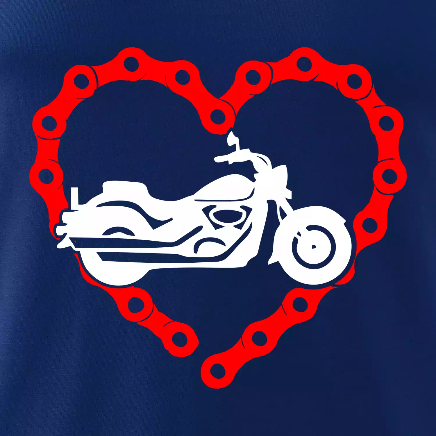 Moto srdce řetěz - chopper