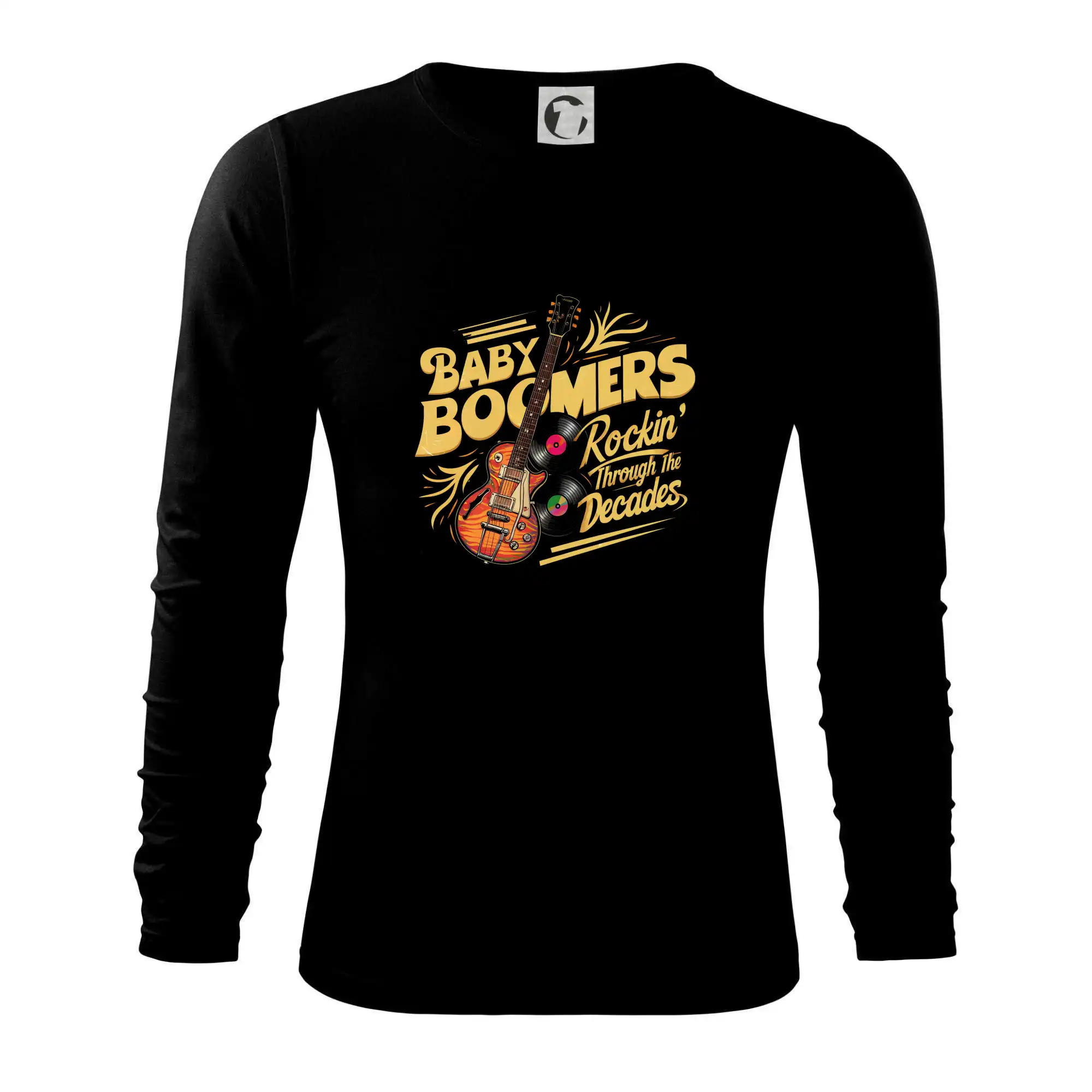 Tričká s motívmi ktoré frčia na internete - Baby Boomers - Rockin - Tričko s dlhým rukávom FIT-T long sleeve