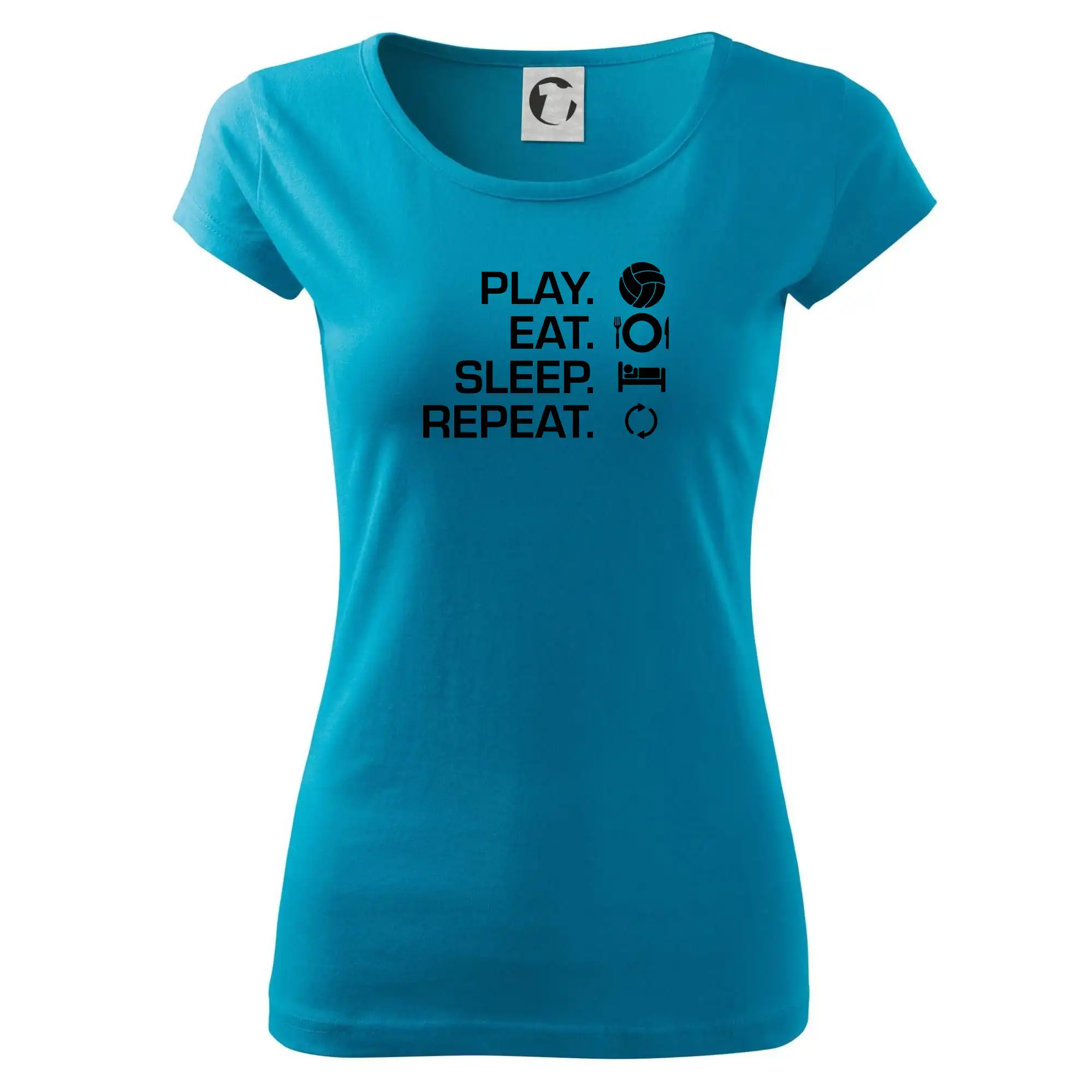 Trička na volejbal - Play Eat Sleep Repeat volejbal - Dámske tričko Pure