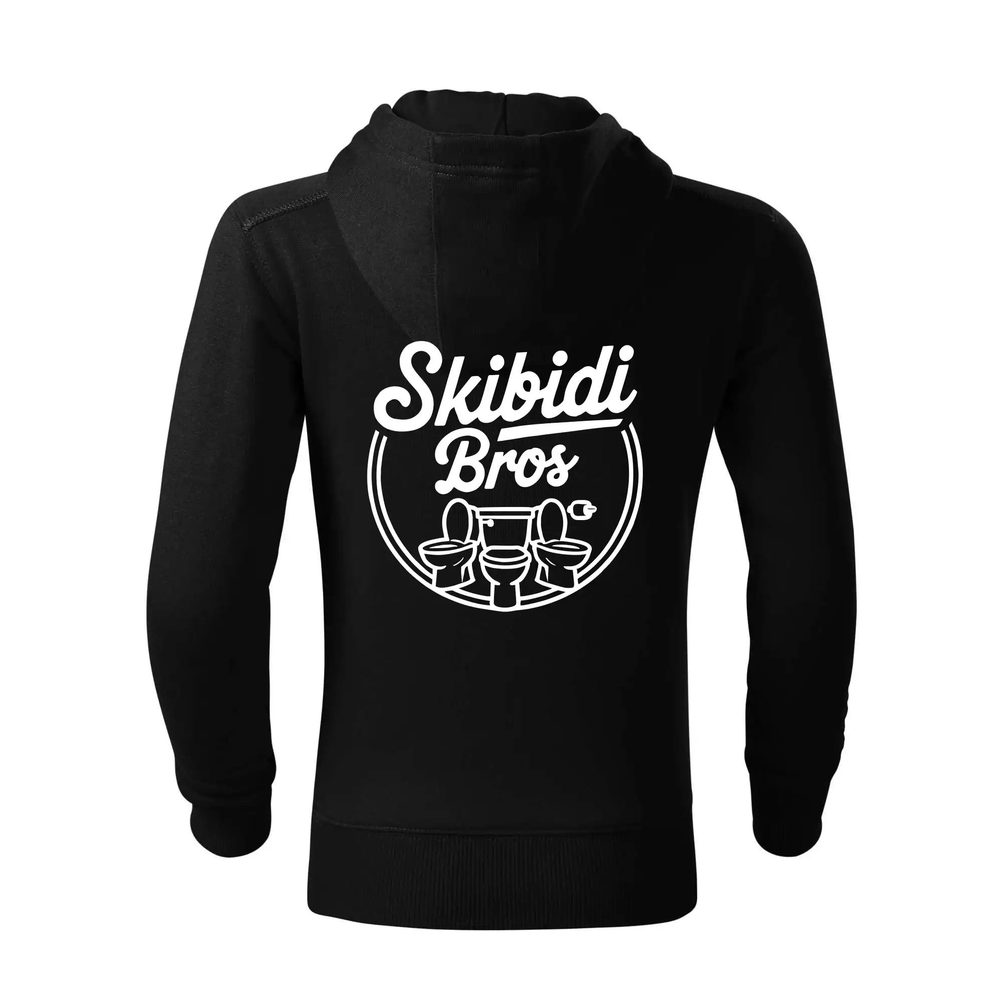 Tričká s motívmi ktoré frčia na internete - Skibidi bros - Mikina detská s kapucňou a zipsom