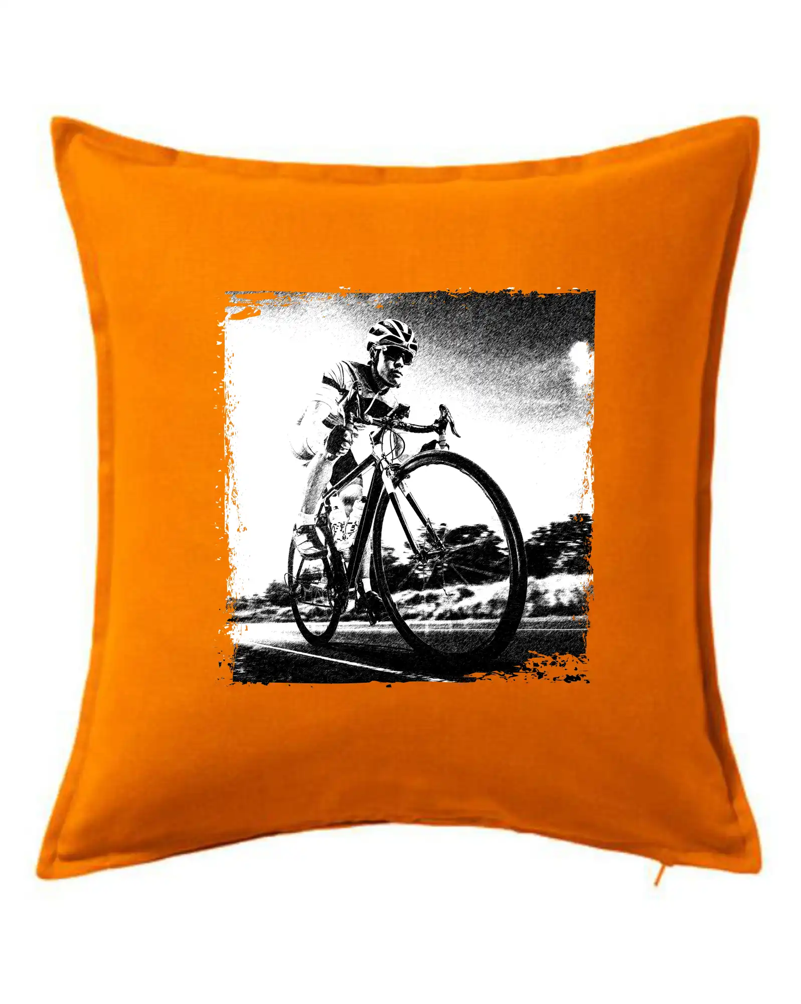 Tričko ako darček pre cyklistu - Cyklista čiernobiela cesta - Vankúš 50x50