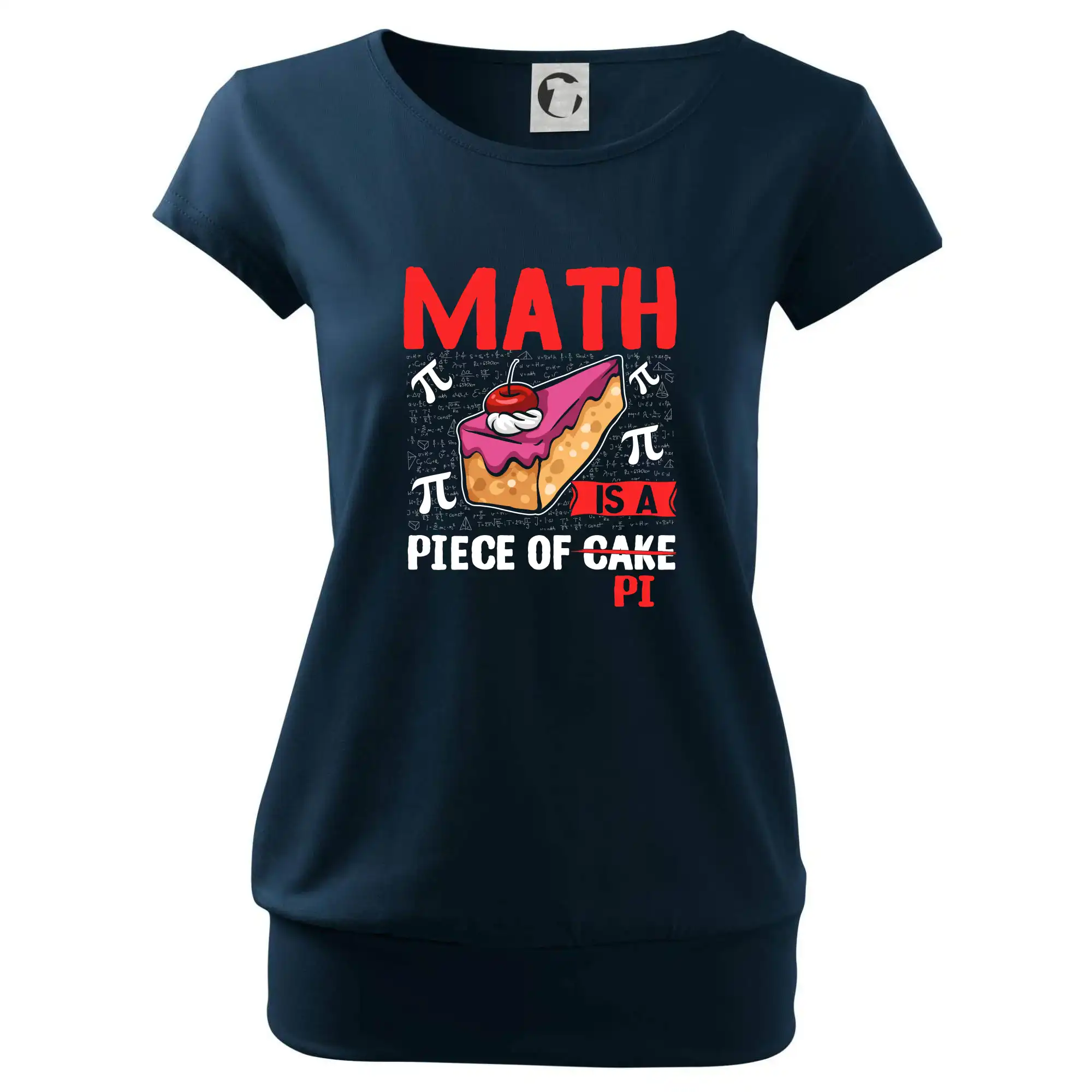 Vtipné tričká pre matematiky - Math piece of pi - Voľné tričko city
