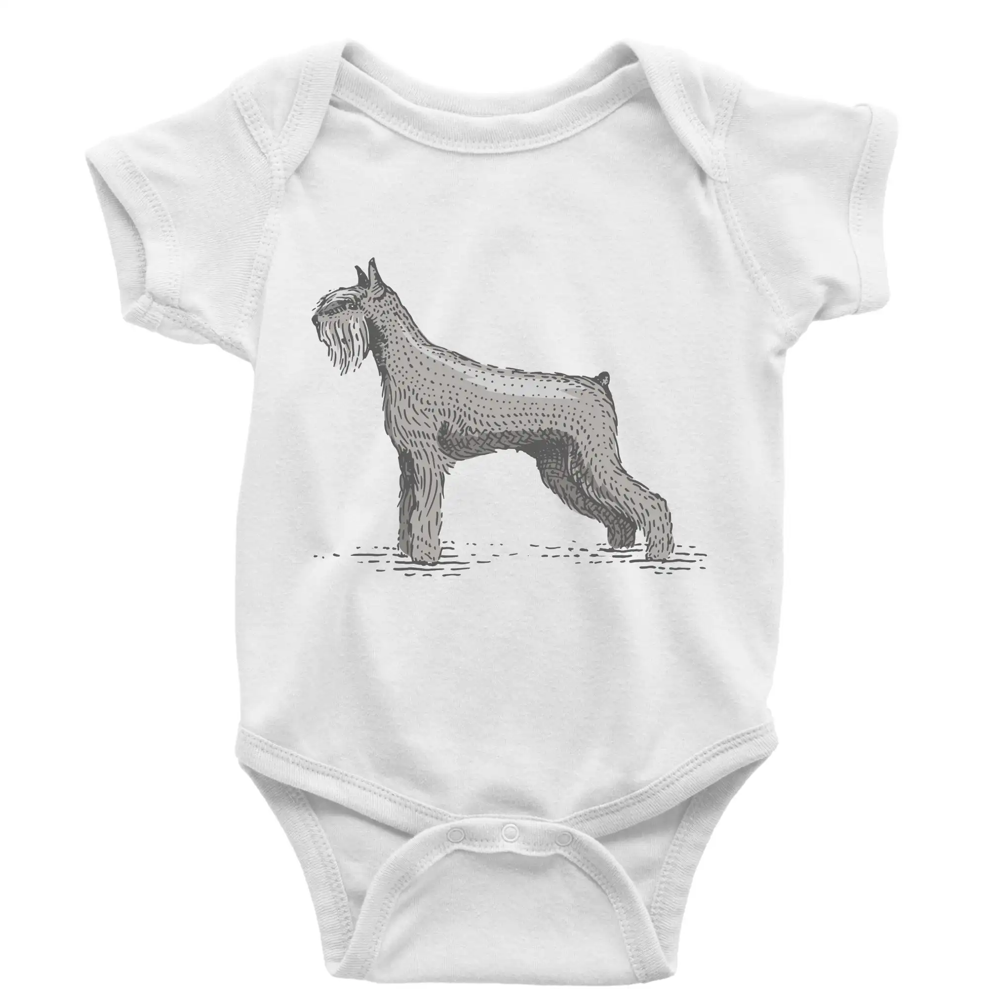 Ostatné psie plemená - Vintage Schnauger - Body dojčenské s krátkym rukávom