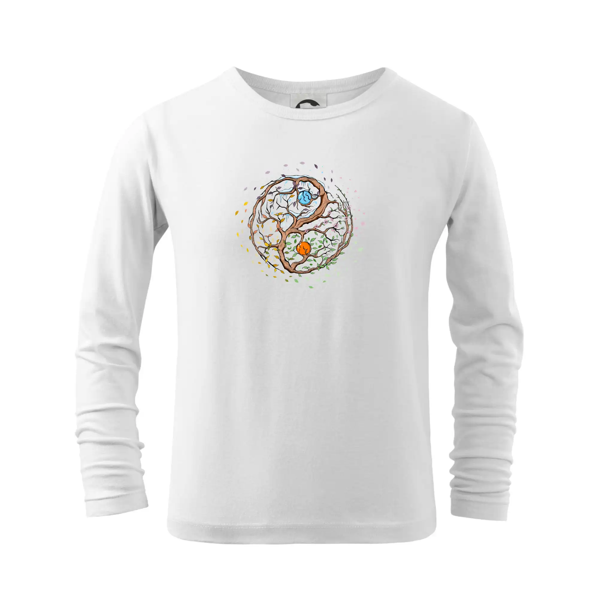 Životný štýl - Yin & Yang strom - zima, leto - Tričko detské Long Sleeve