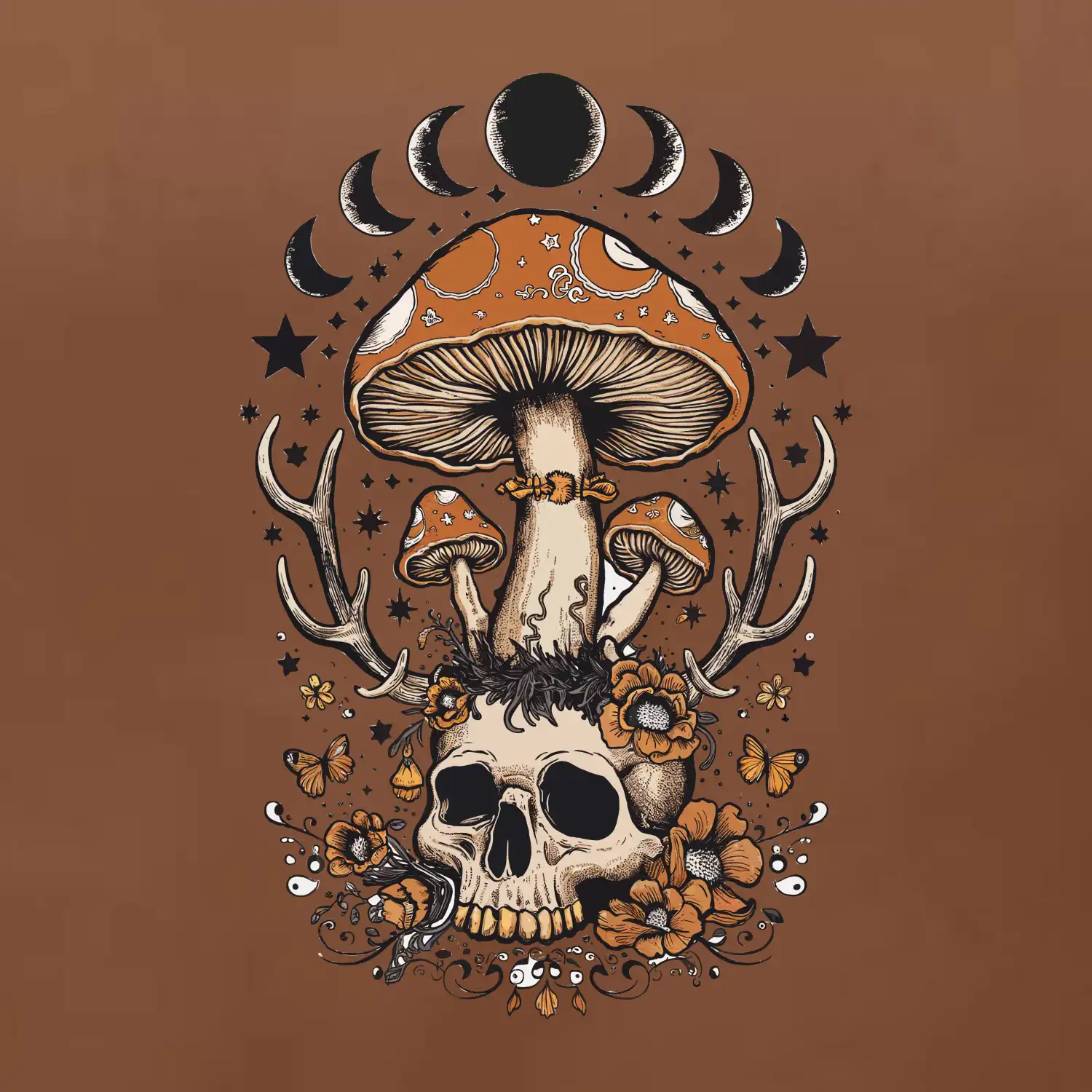 Goblincore magical mushroom