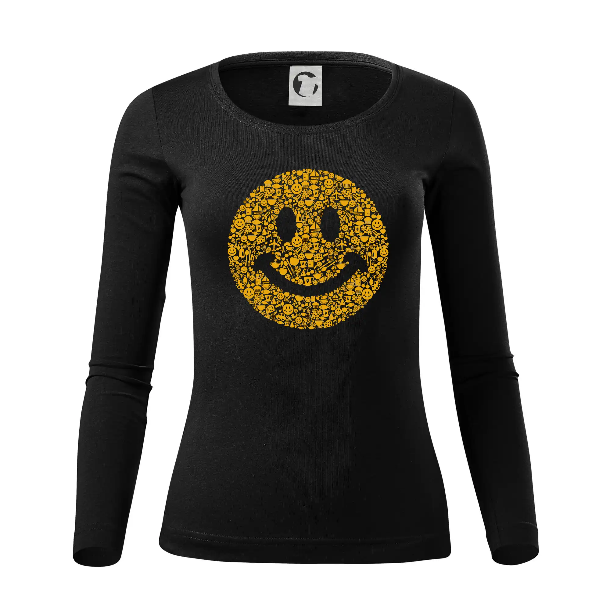 Grafické tričká - Smiley with smile - Dámske tričko FIT-T LS - zužené