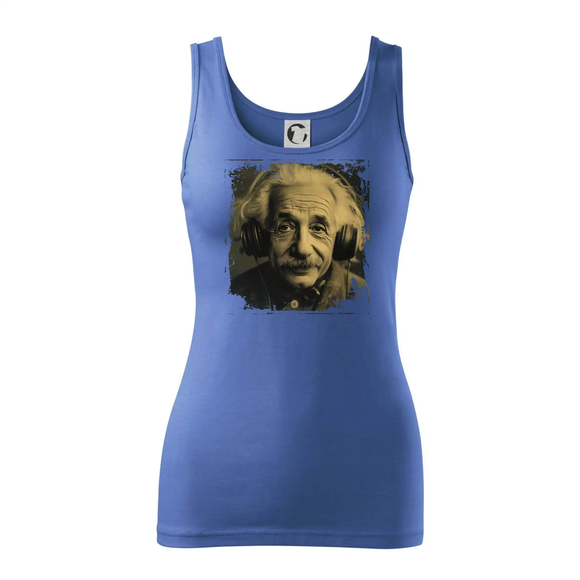 Albert se sluchátky