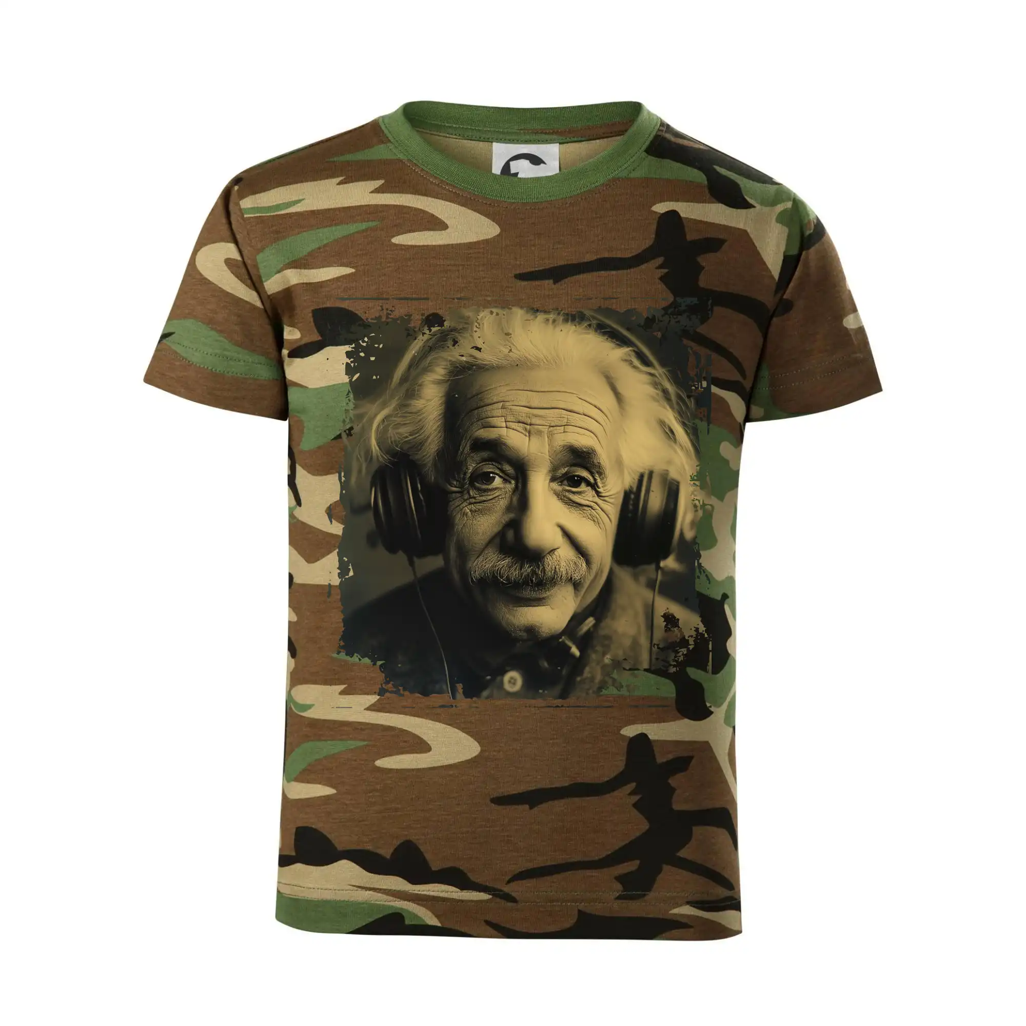 Albert se sluchátky