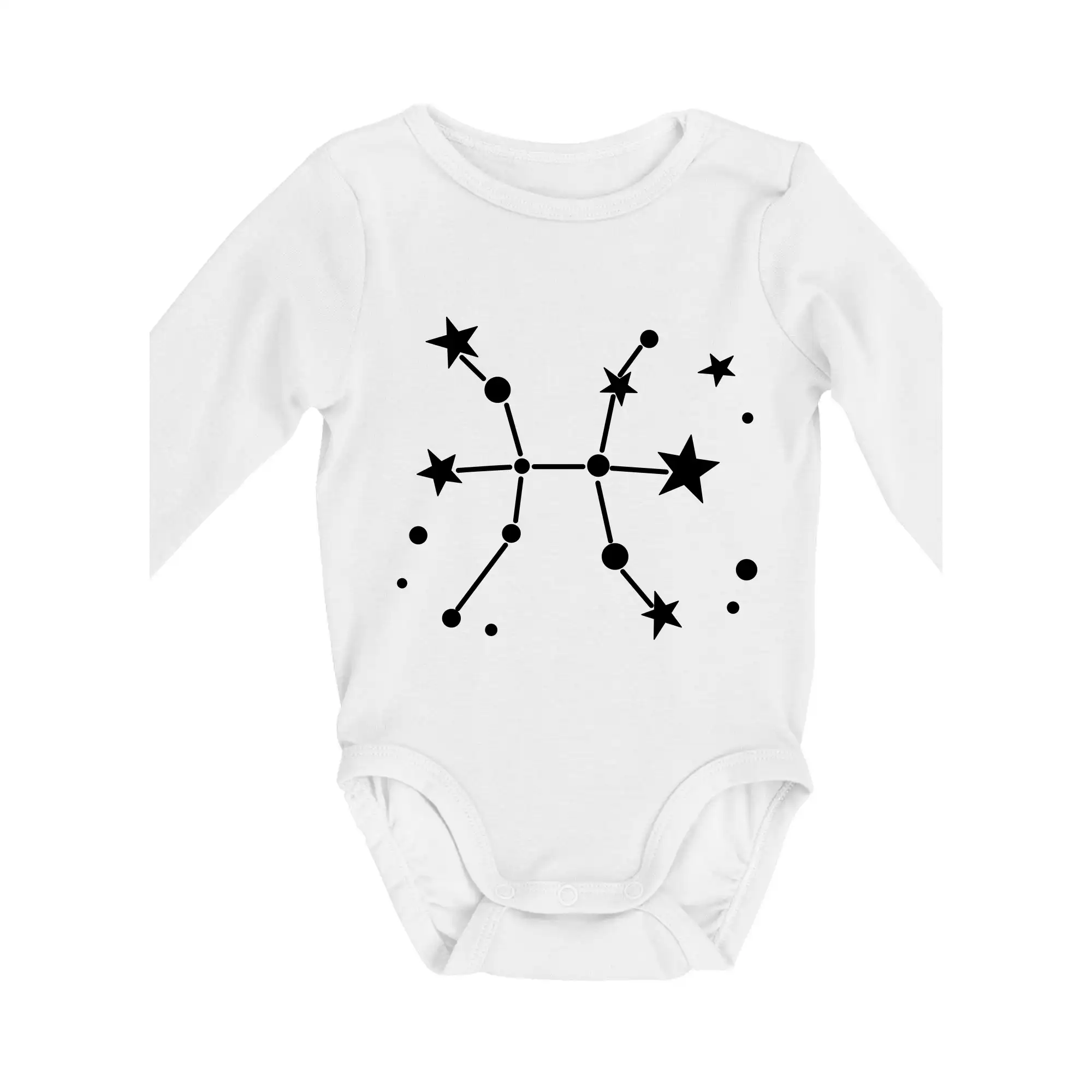 Tričká ryby - Súhvezdie - Pisces - Ryby - Body dojčenské s dlhým rukávom