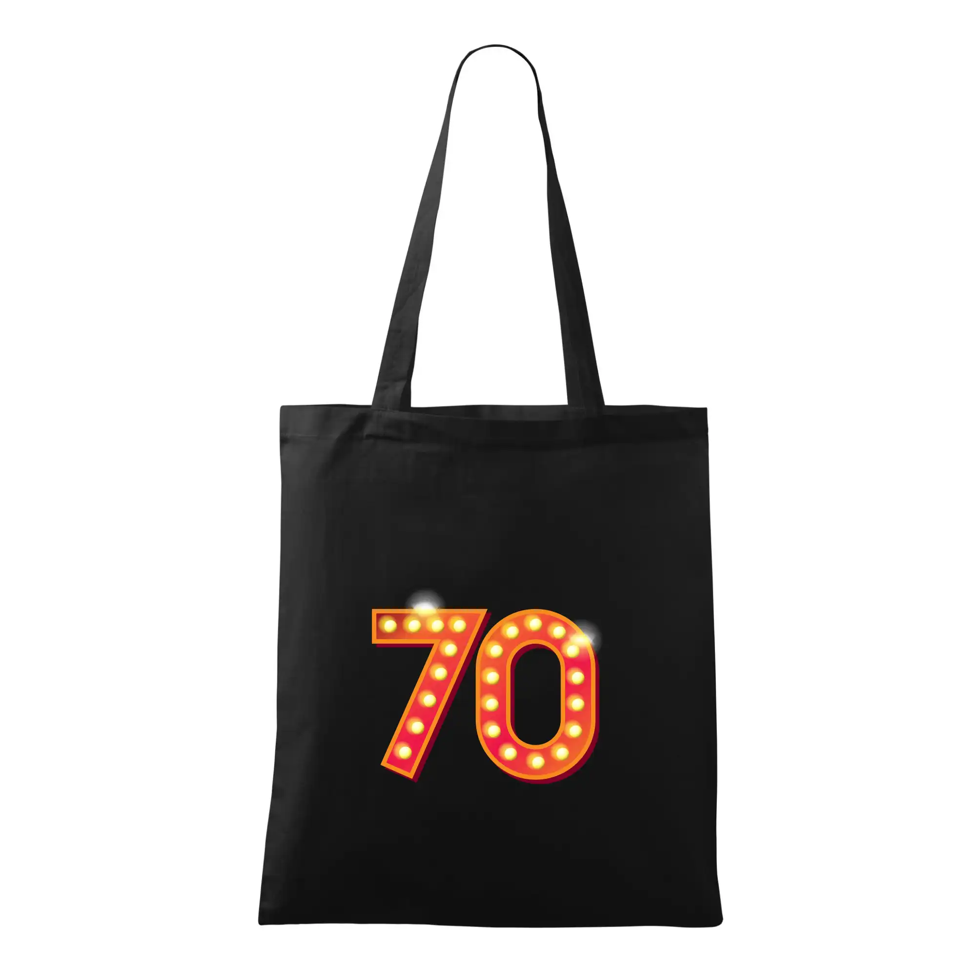 Tričká k narodeninám - Čísla žiarovky 70 - Taška bavlnená