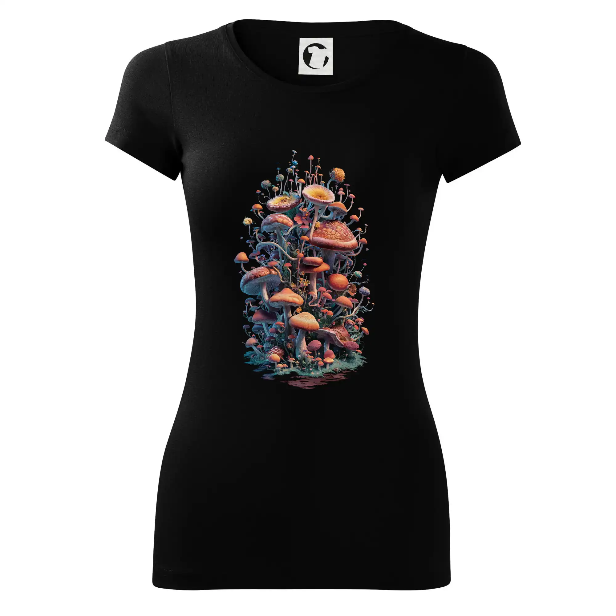 Tričká s motívmi ktoré frčia na internete - Goblincore  mushrooms and tiny creatures - Dámske tričko Glance - Priliehavejší strih