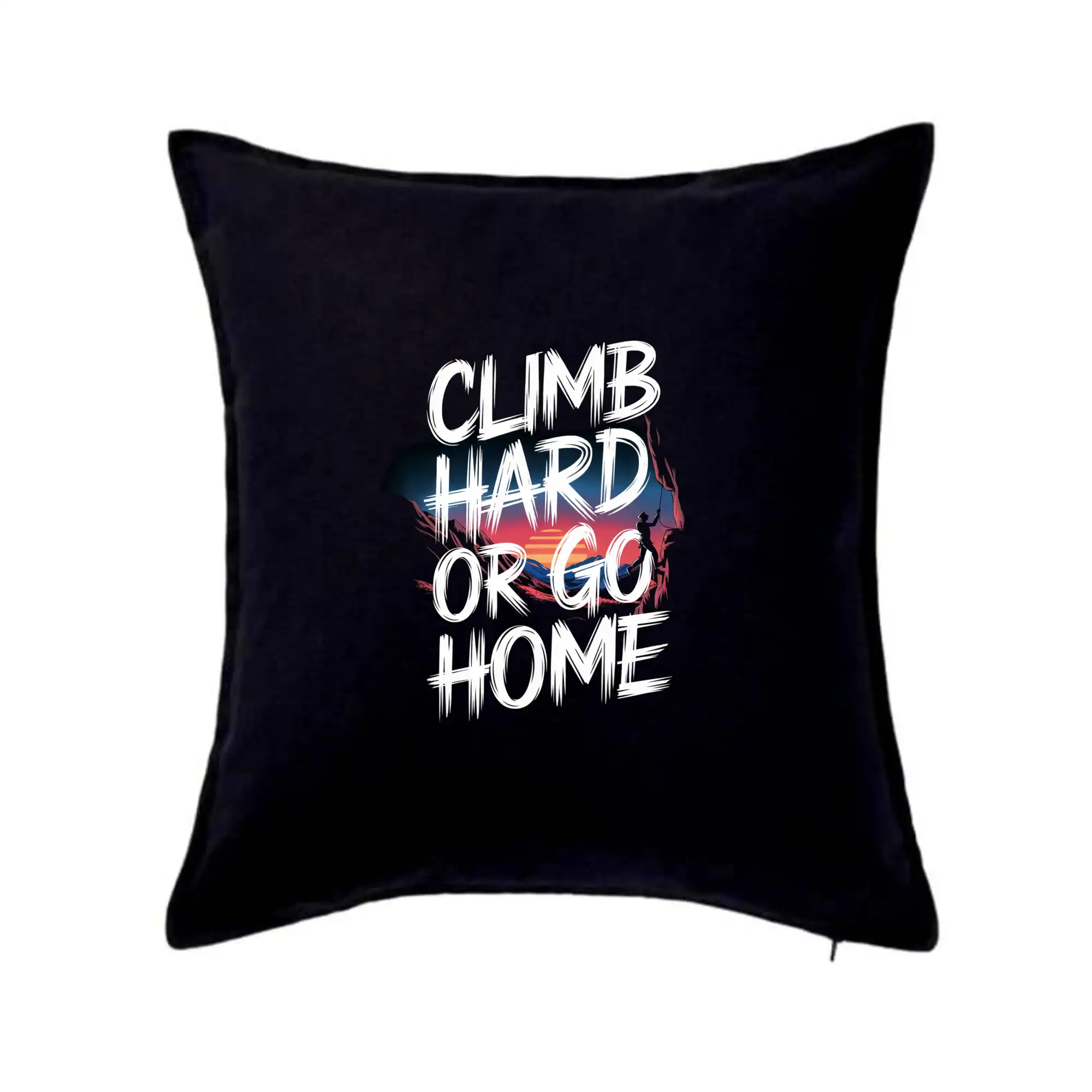 Trička pro horolezcov - Nočná krajina - Climb hard or go home - Vankúš 50x50