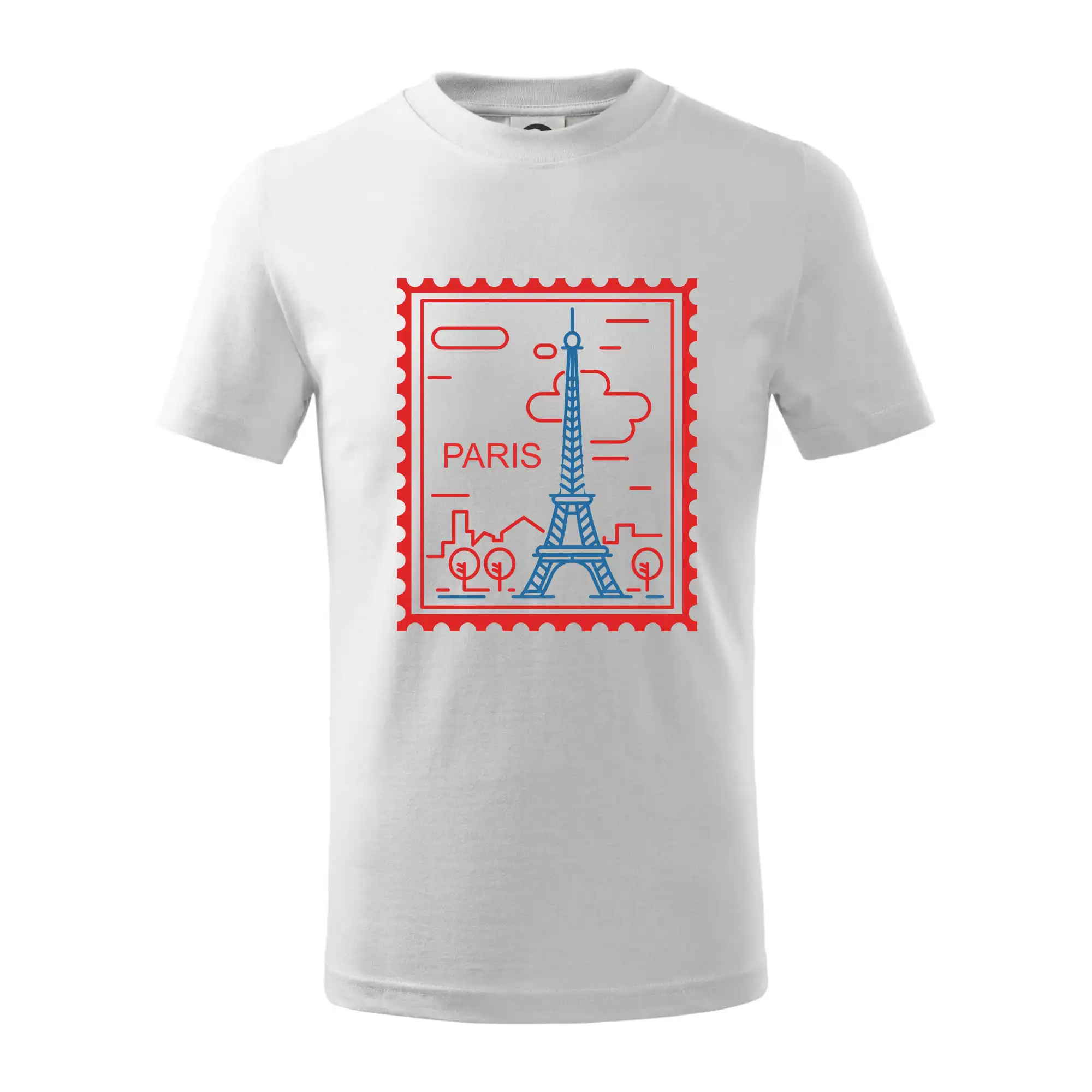 Tričká Francúzsko - Paríž známka jednoduchá - Tričko detské bavlnené