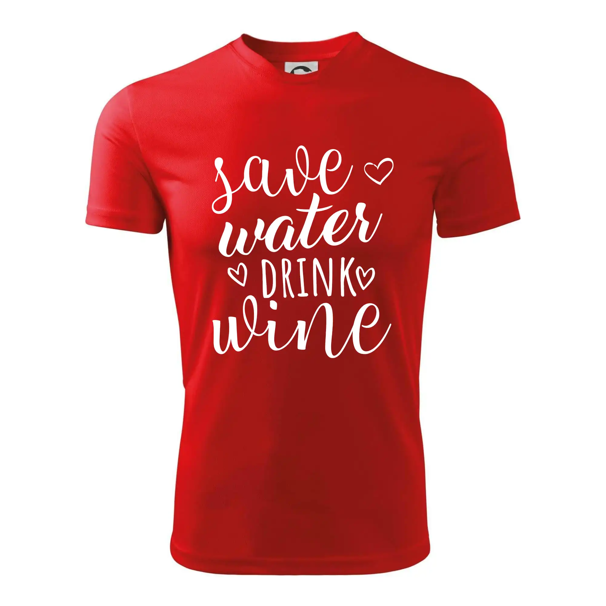 Vtipná tričká s tematikou vína - Save water drink wine - Detské tričko športové