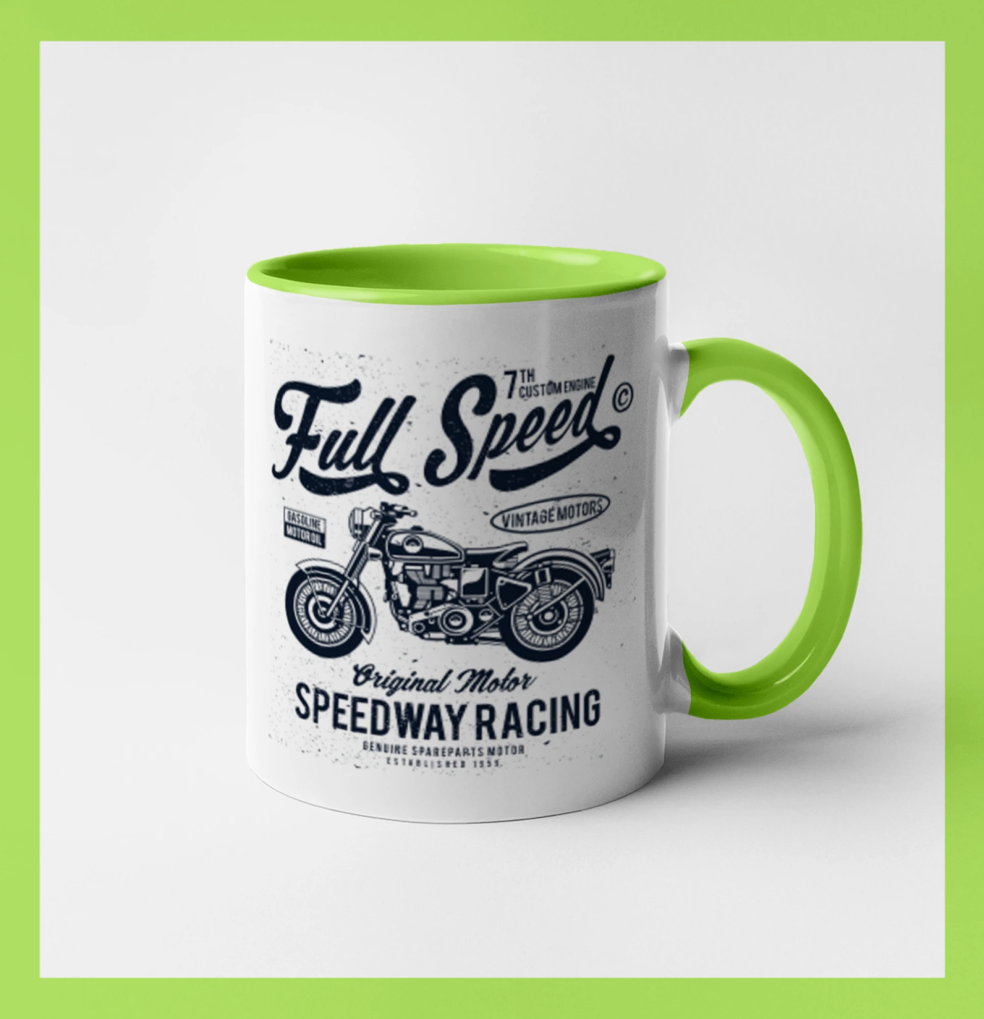 Tričká a mikiny s potlačou motoriek – pre pravých motorkárov - Full Speed - Hrnček 