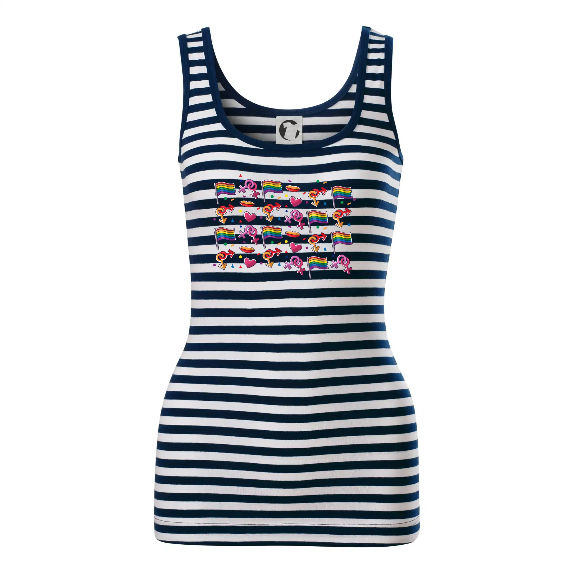 Tričká pre LGBT a Queer komunitu - LGBT Vlajky - Sailor tielko na vodu