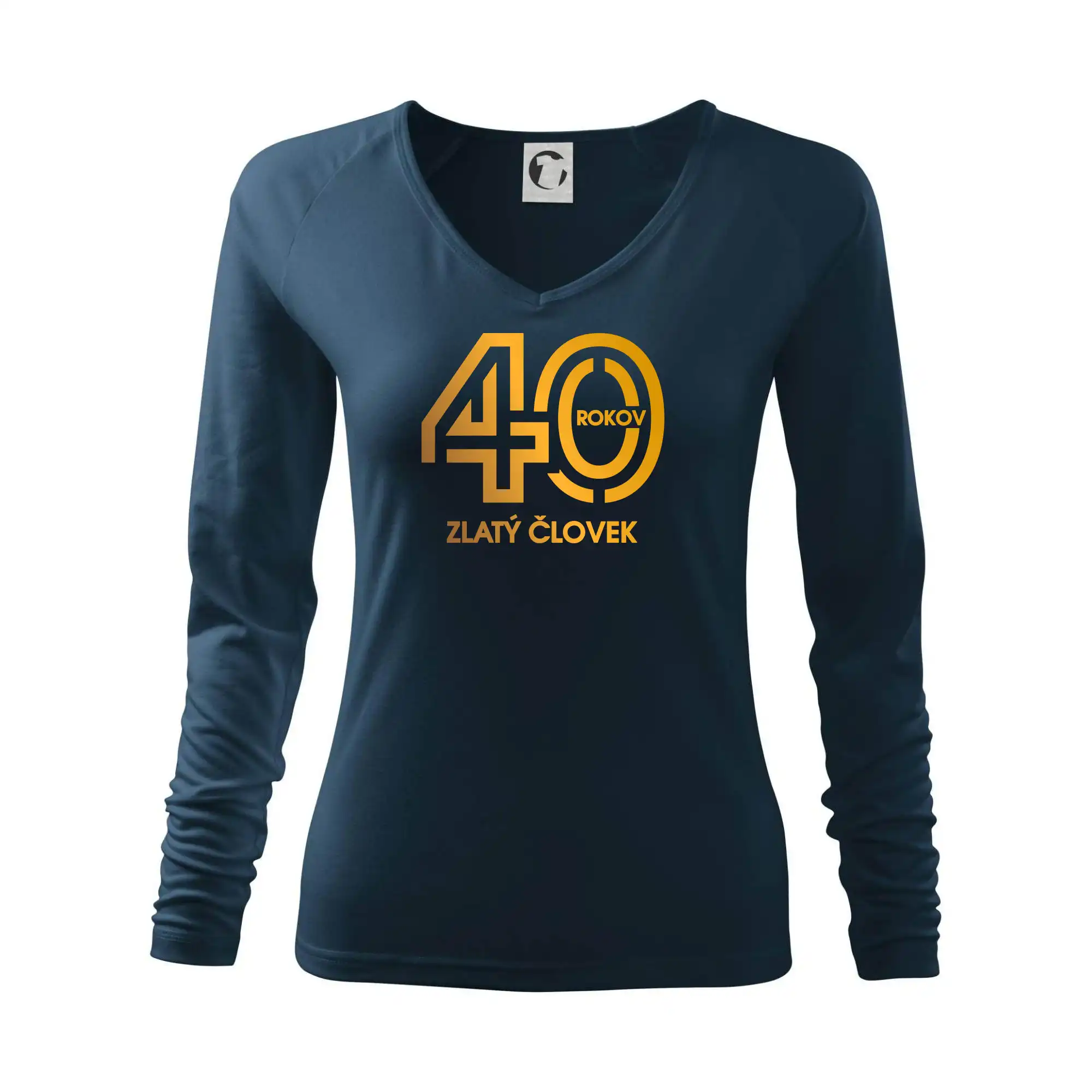 Tričká k narodeninám - 40 rokov zlatý človek - Tričko dámske Elegance
